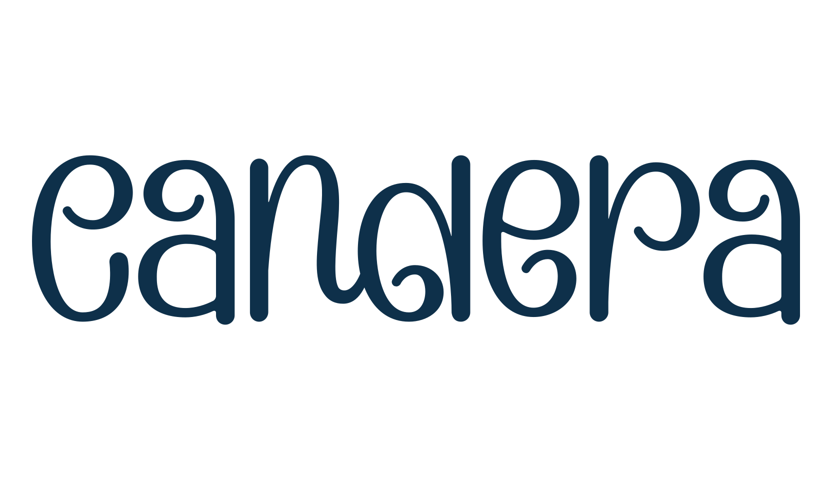 Candera, curly font preview