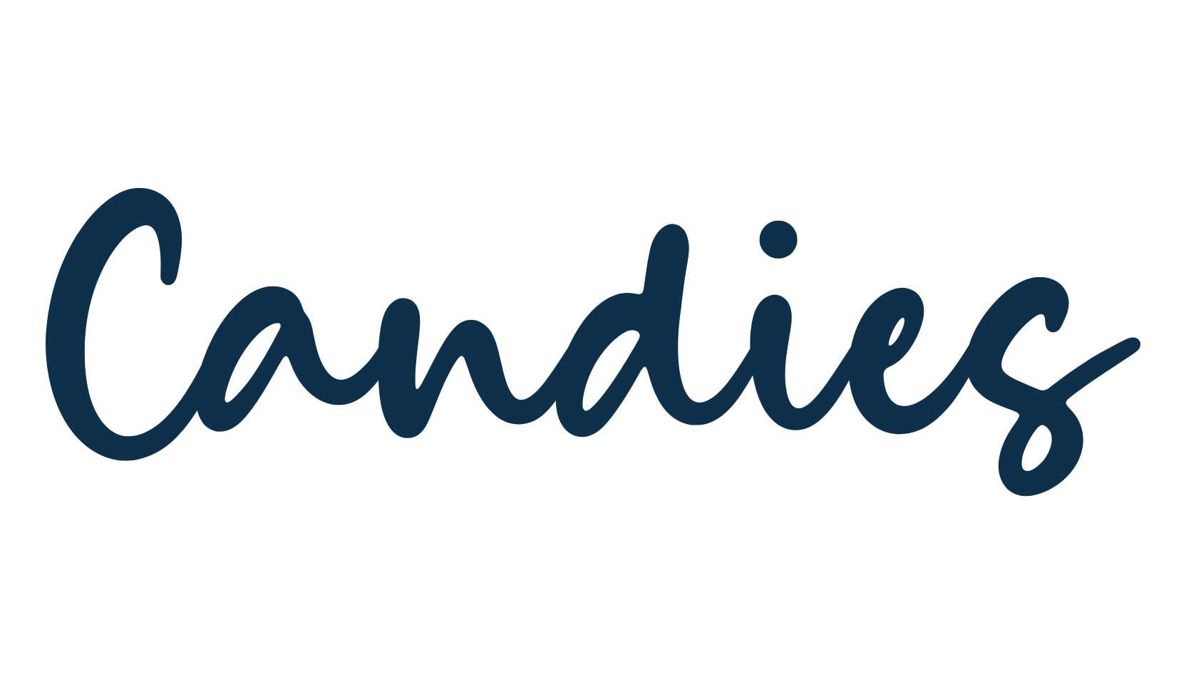 Candies, handwriting font preview