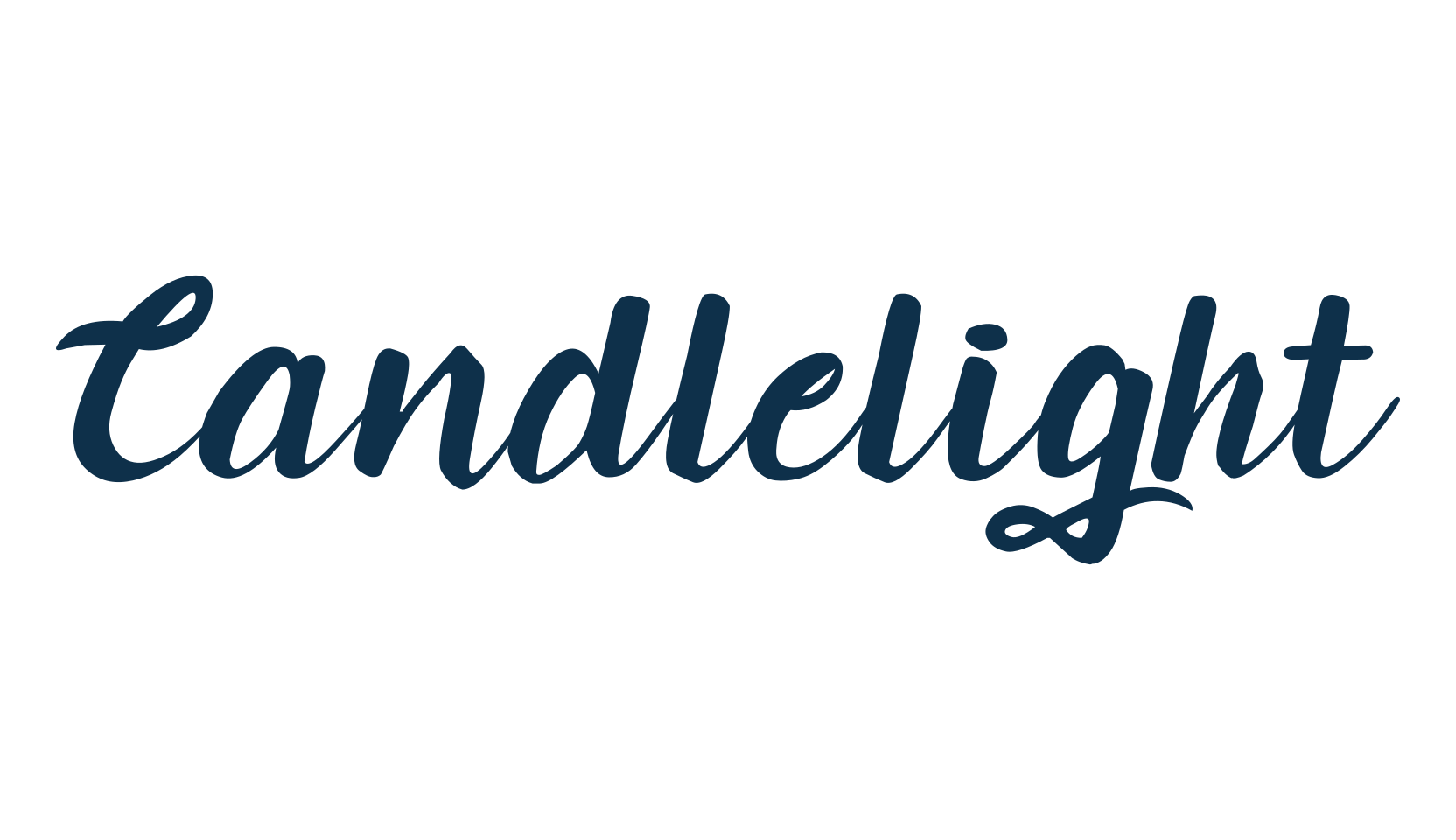 Candlelight, script calligraphy fancy decorative font preview