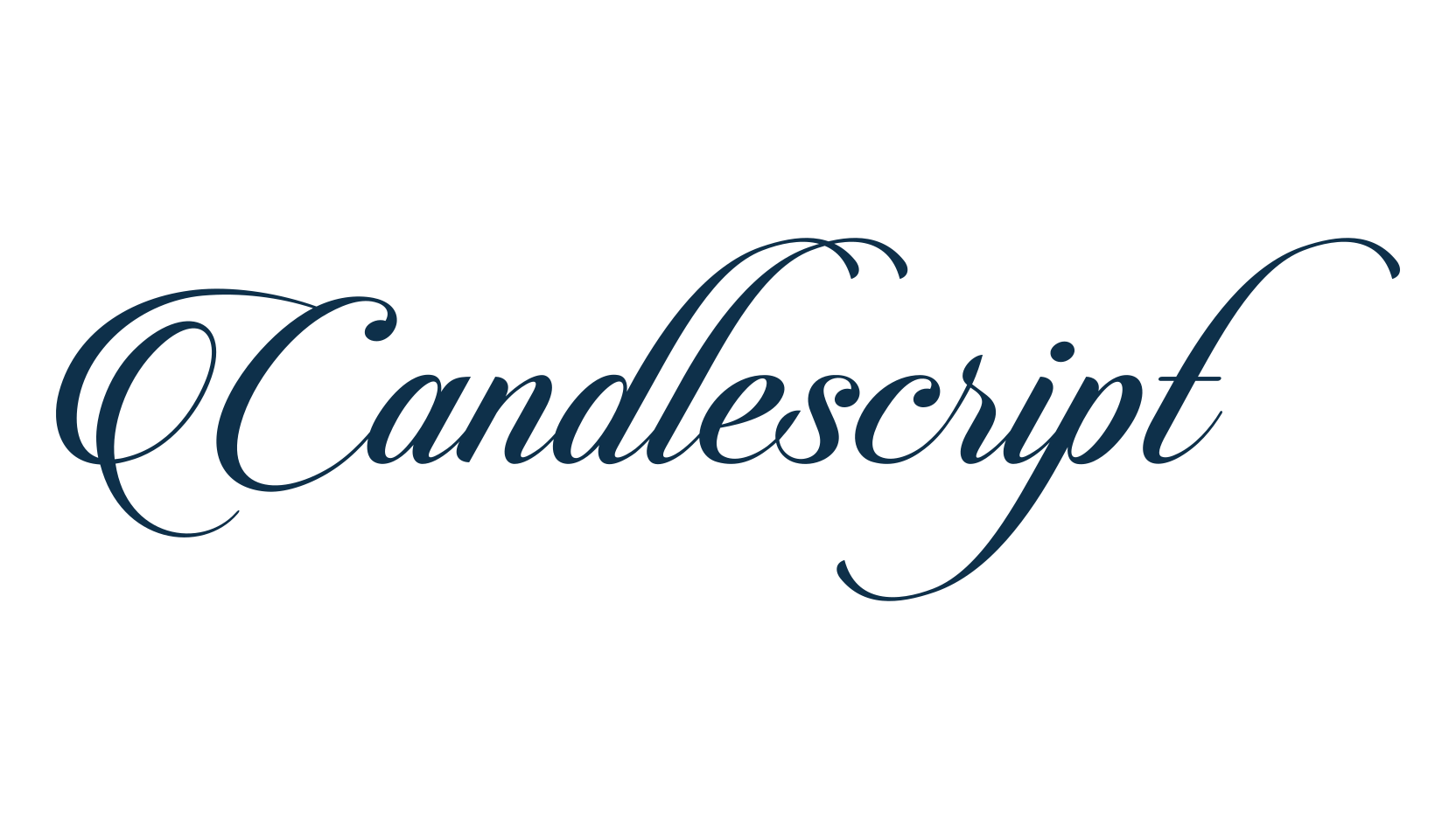 Candlescript, calligraphy font preview