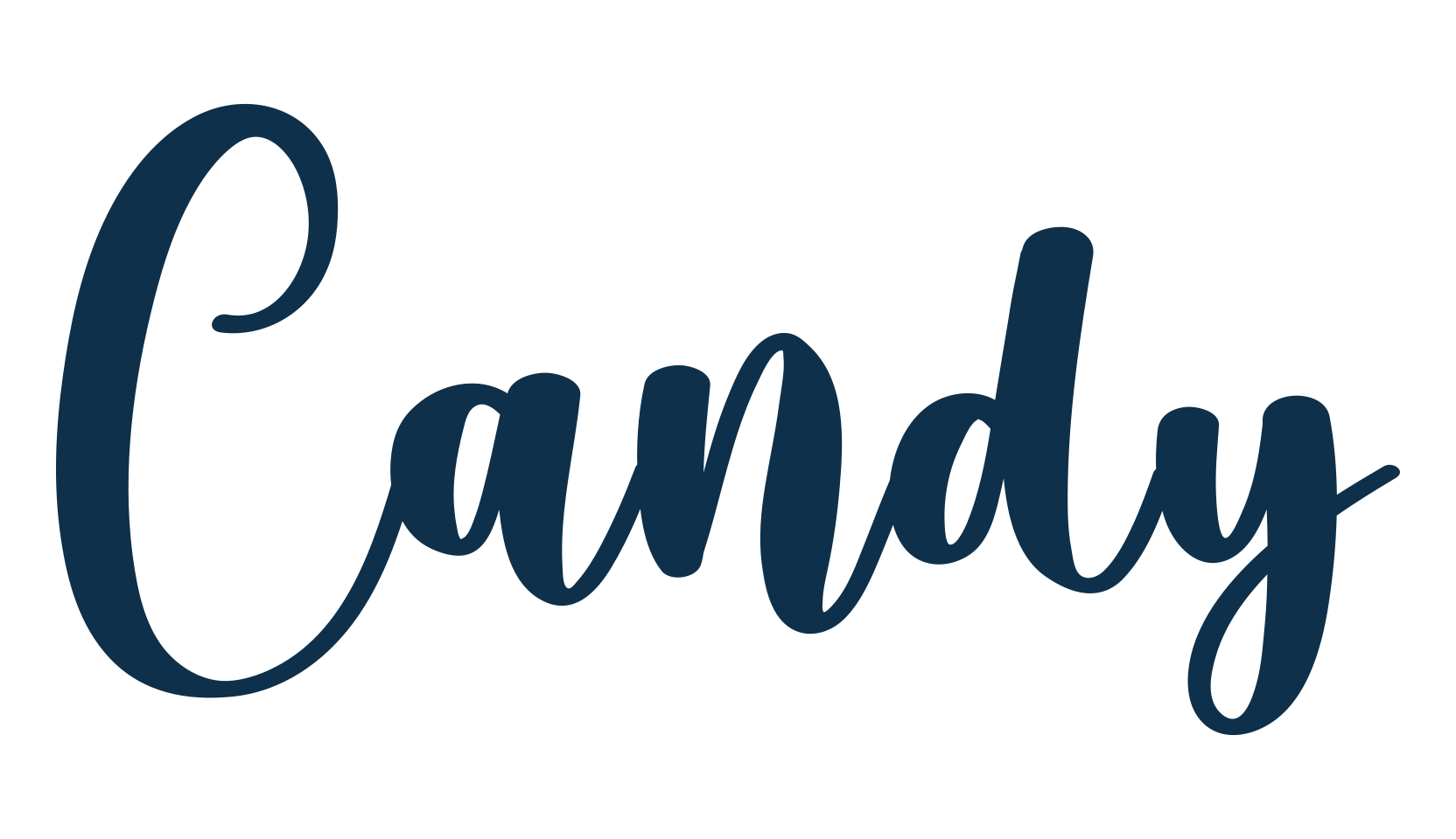 Candy (candy-5), calligraphy font preview