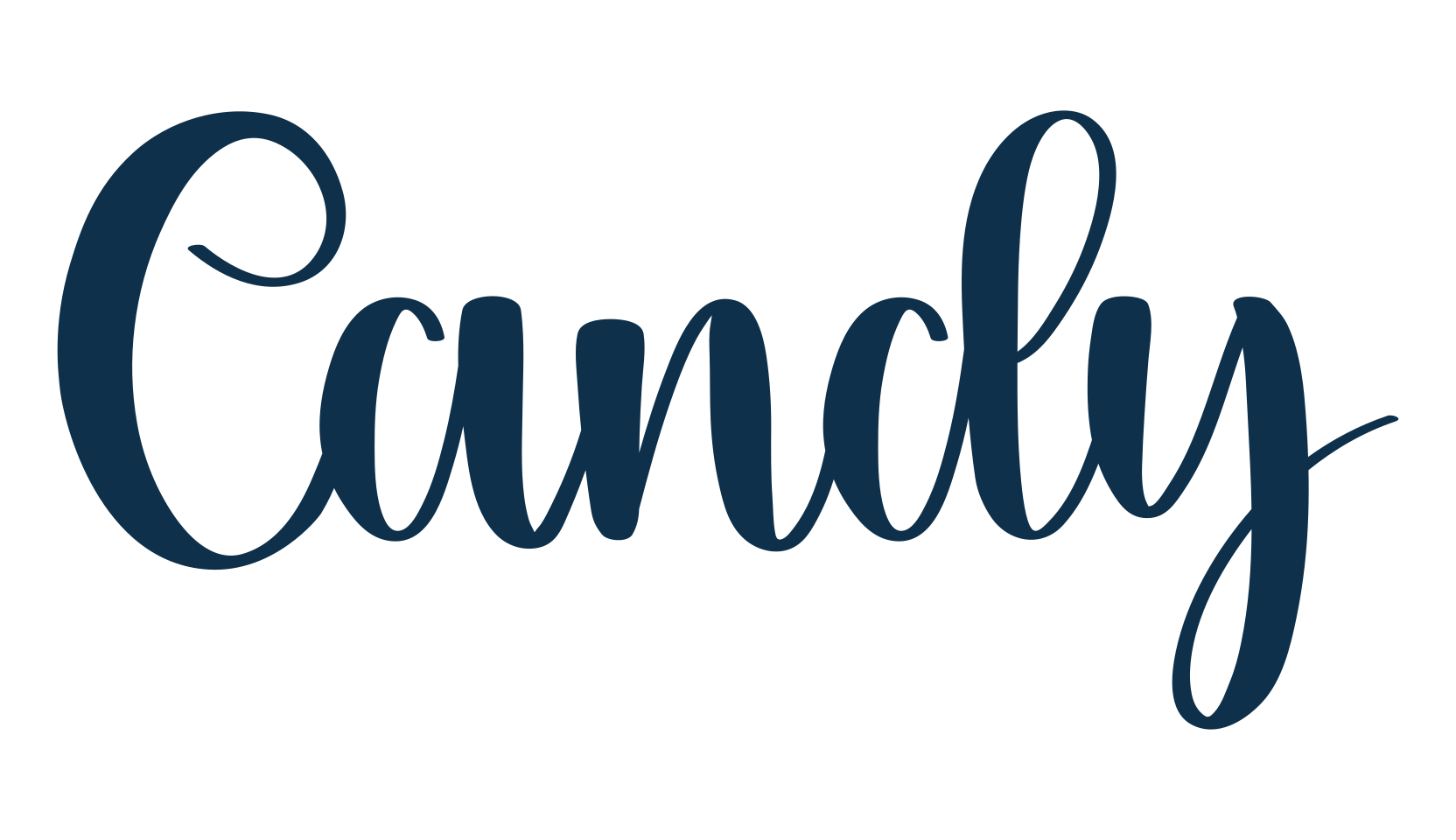 Candy (candy-8), handwriting font preview