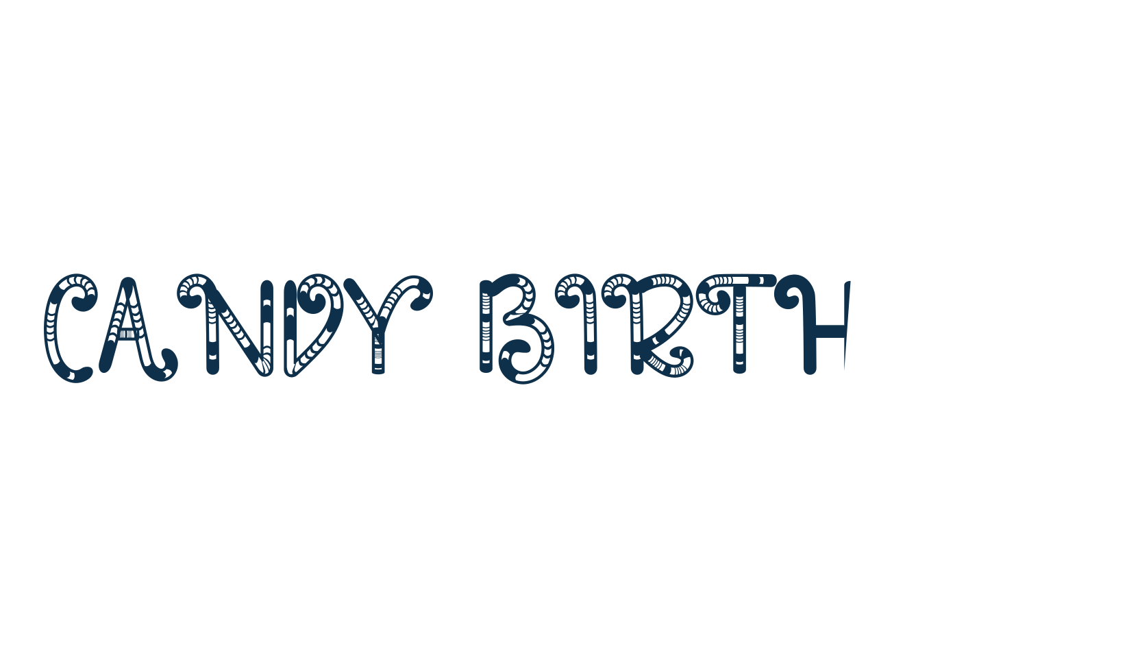Candy Birthday, fancy decorative font preview