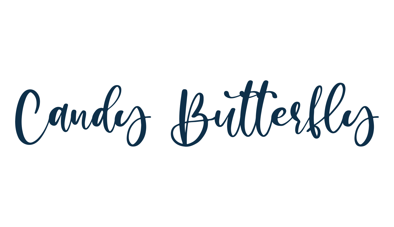 Candy Butterfly, script calligraphy fancy decorative font preview