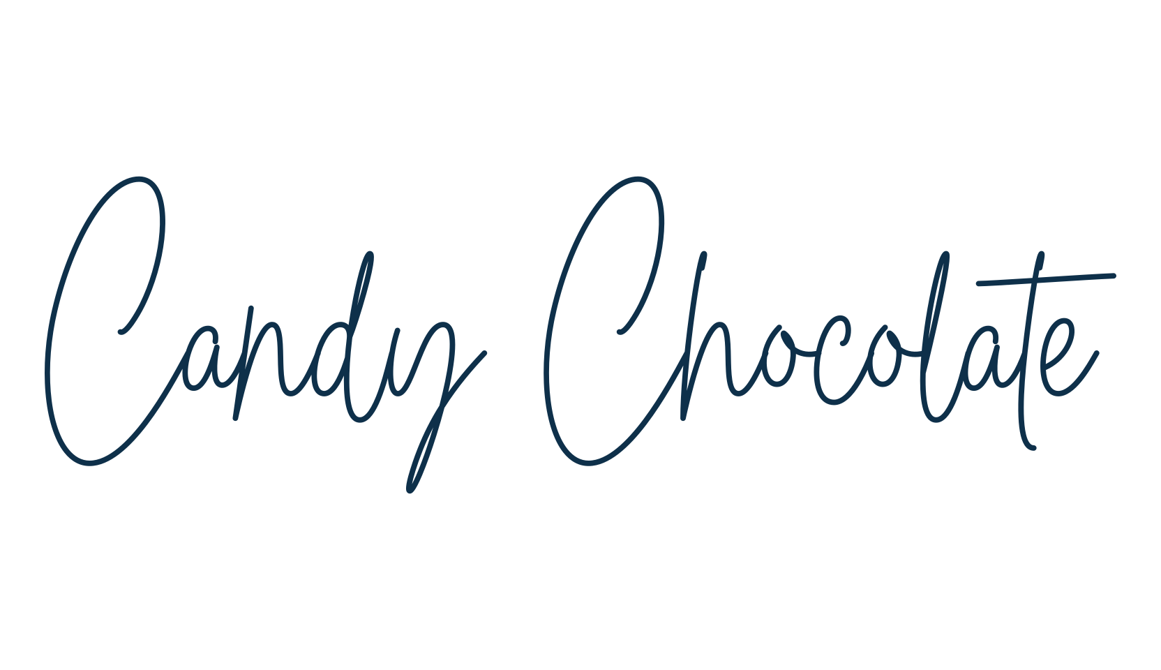 Candy Chocolate, script handwritten fancy decorative calligraphy font preview