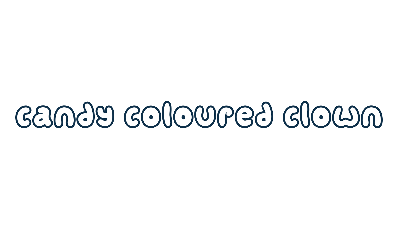 Candy Coloured Clown, fancy cartoon decorative font preview