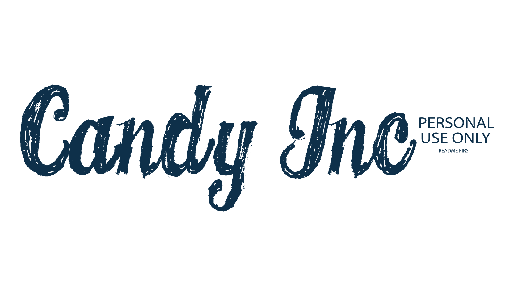 Candy Inc., old school font preview