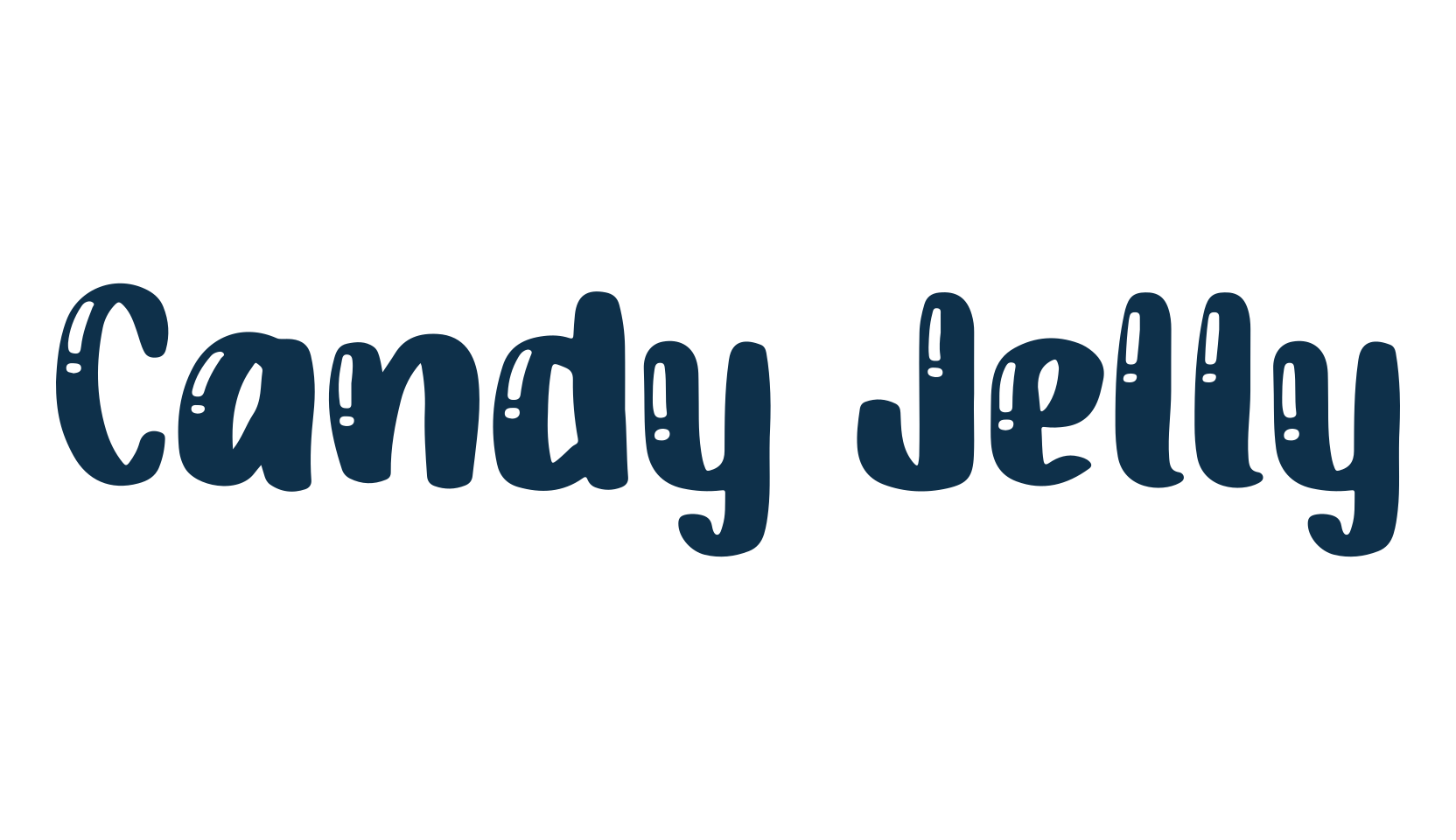 Candy Jelly, fancy cartoon decorative font preview