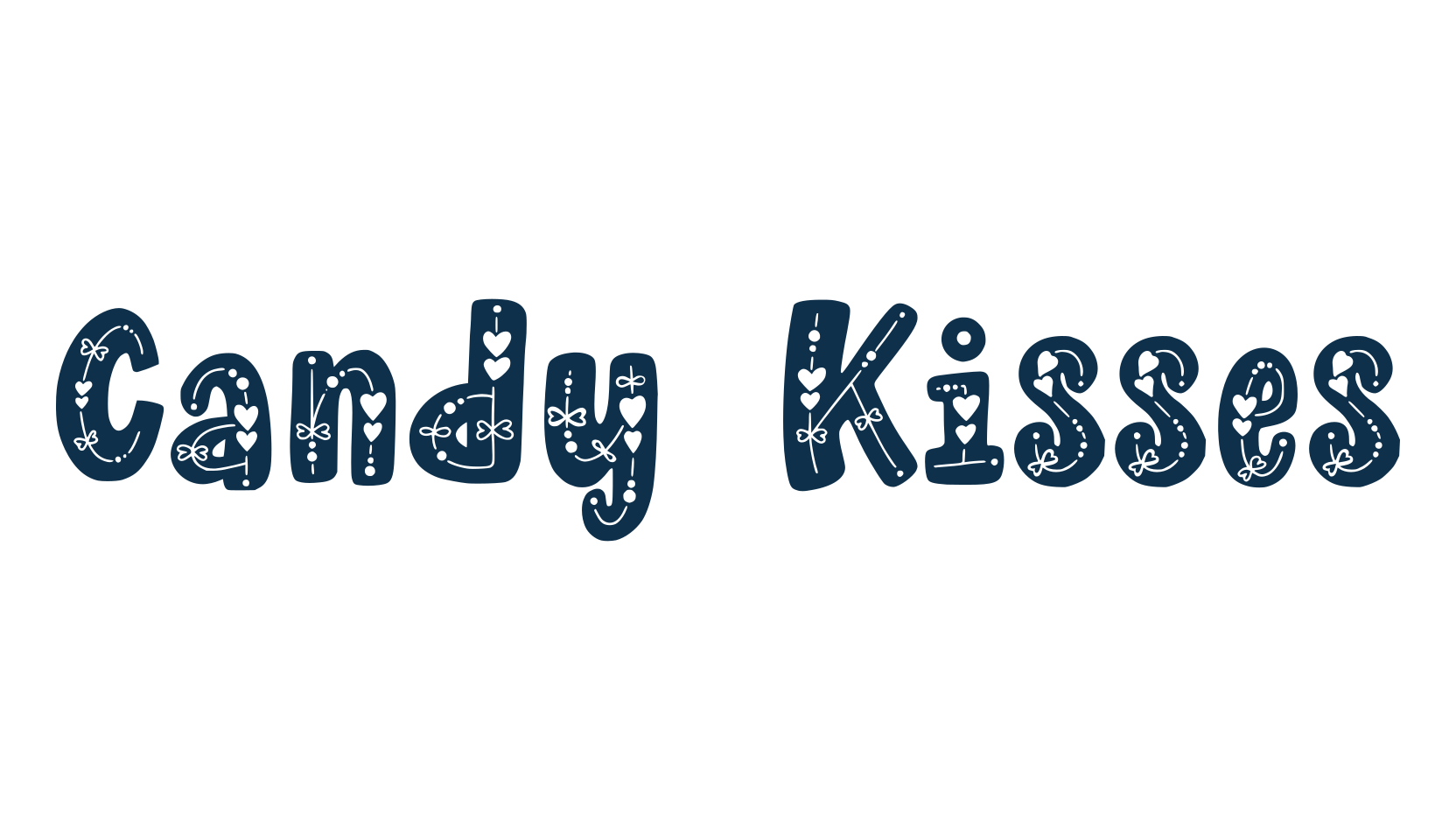 Candy Kisses (candy-kisses-2), fancy decorative font preview