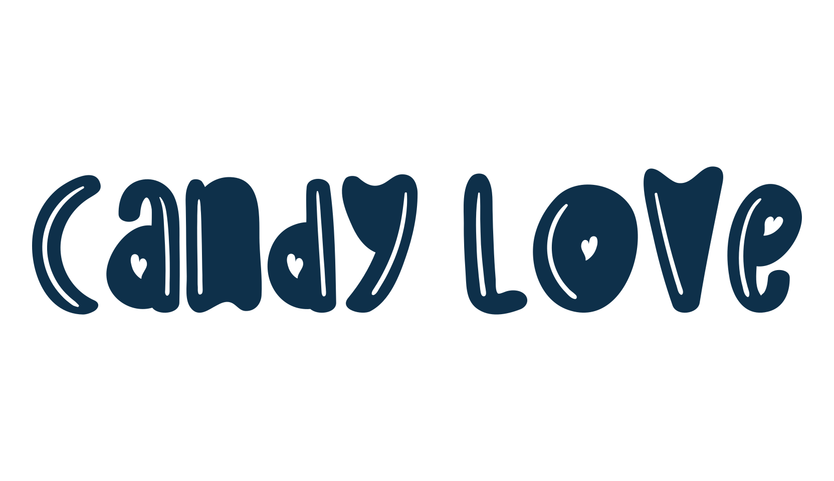 Candy Love, decorative font preview