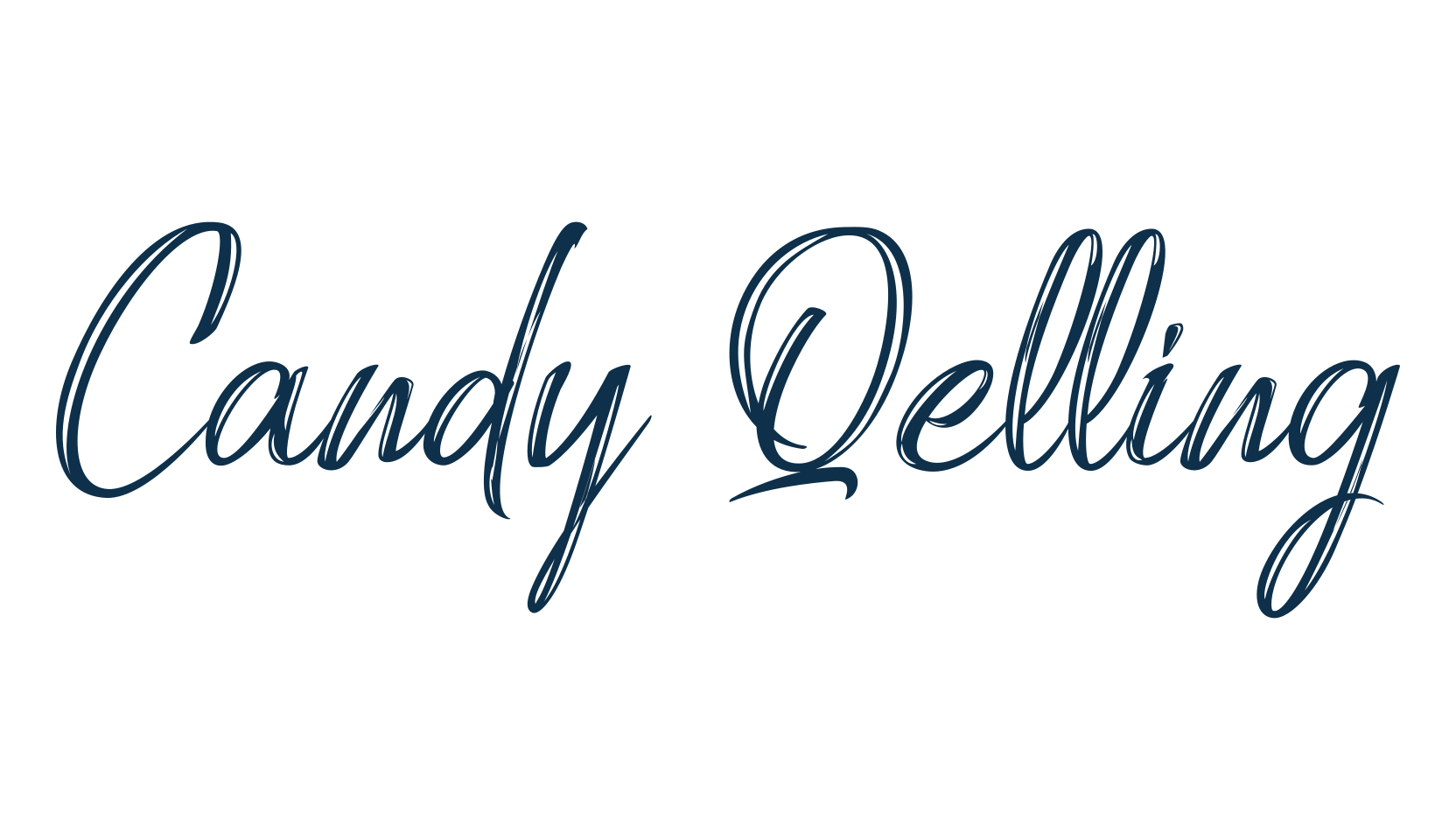 Candy Qelling, brush font preview