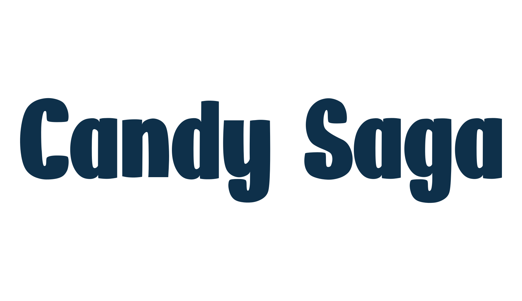 Candy Saga, fancy cartoon decorative font preview