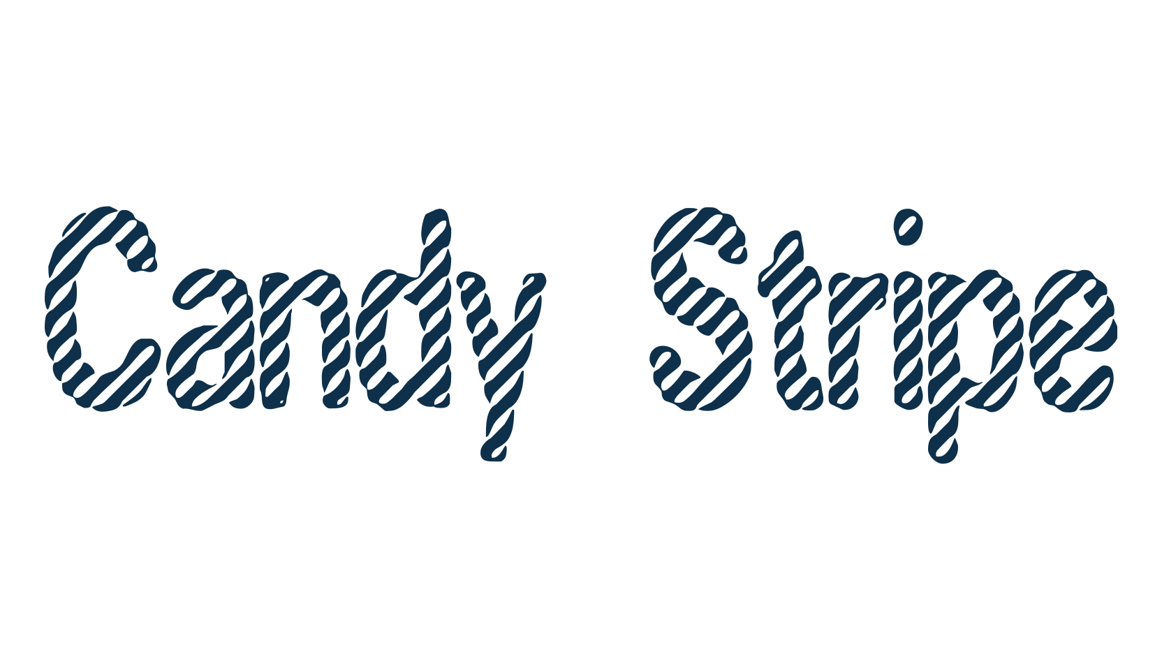 Candy Stripe, decorative font preview