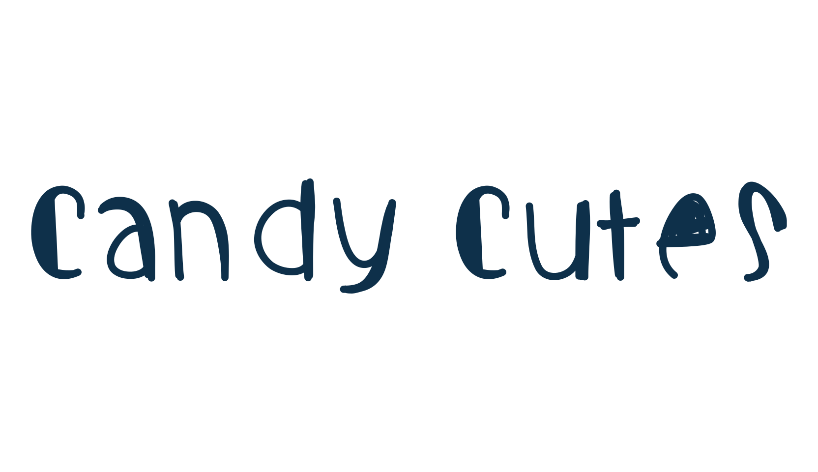 Candy Cutes, cartoon font preview