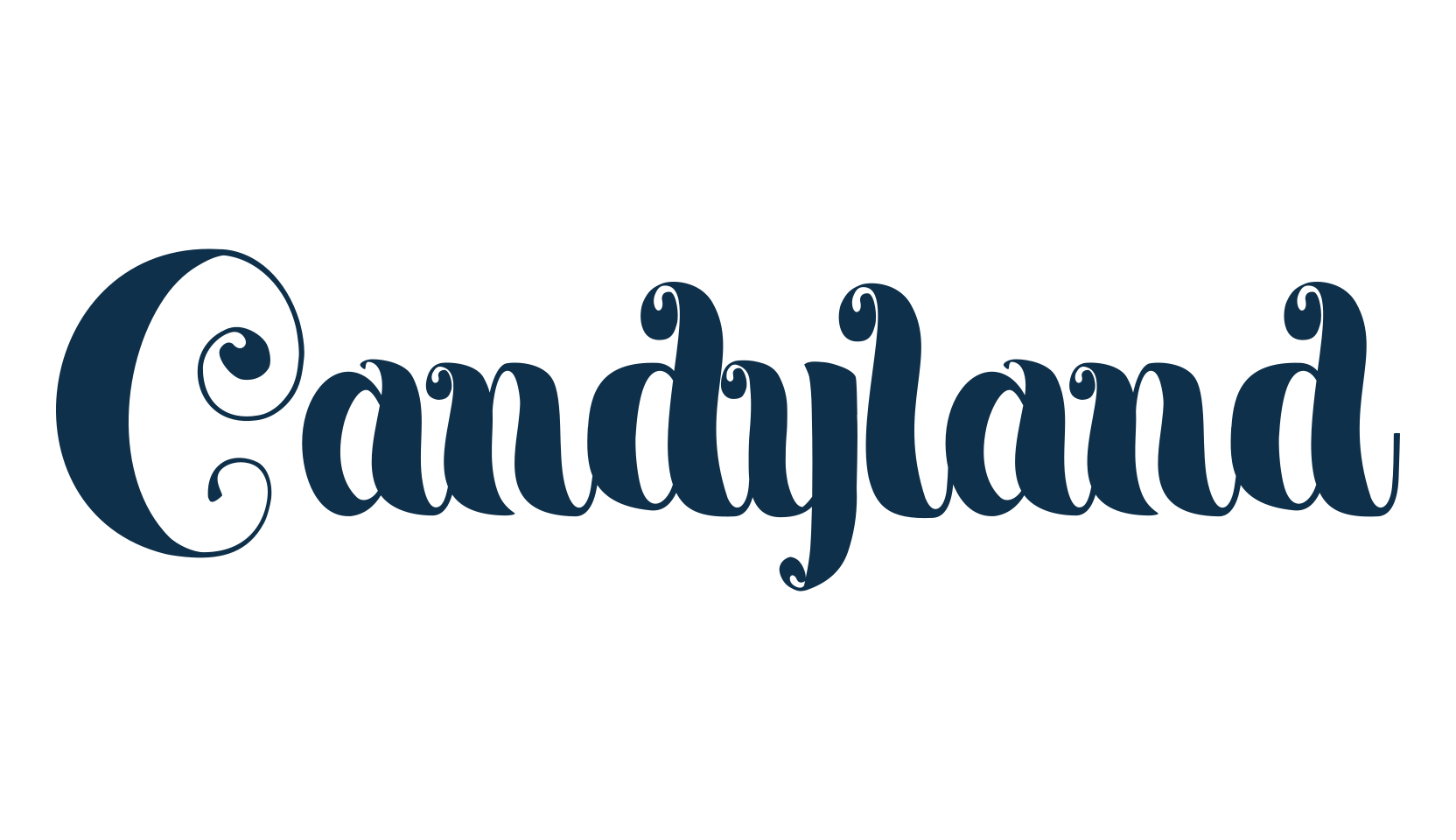 Candyland, various font preview