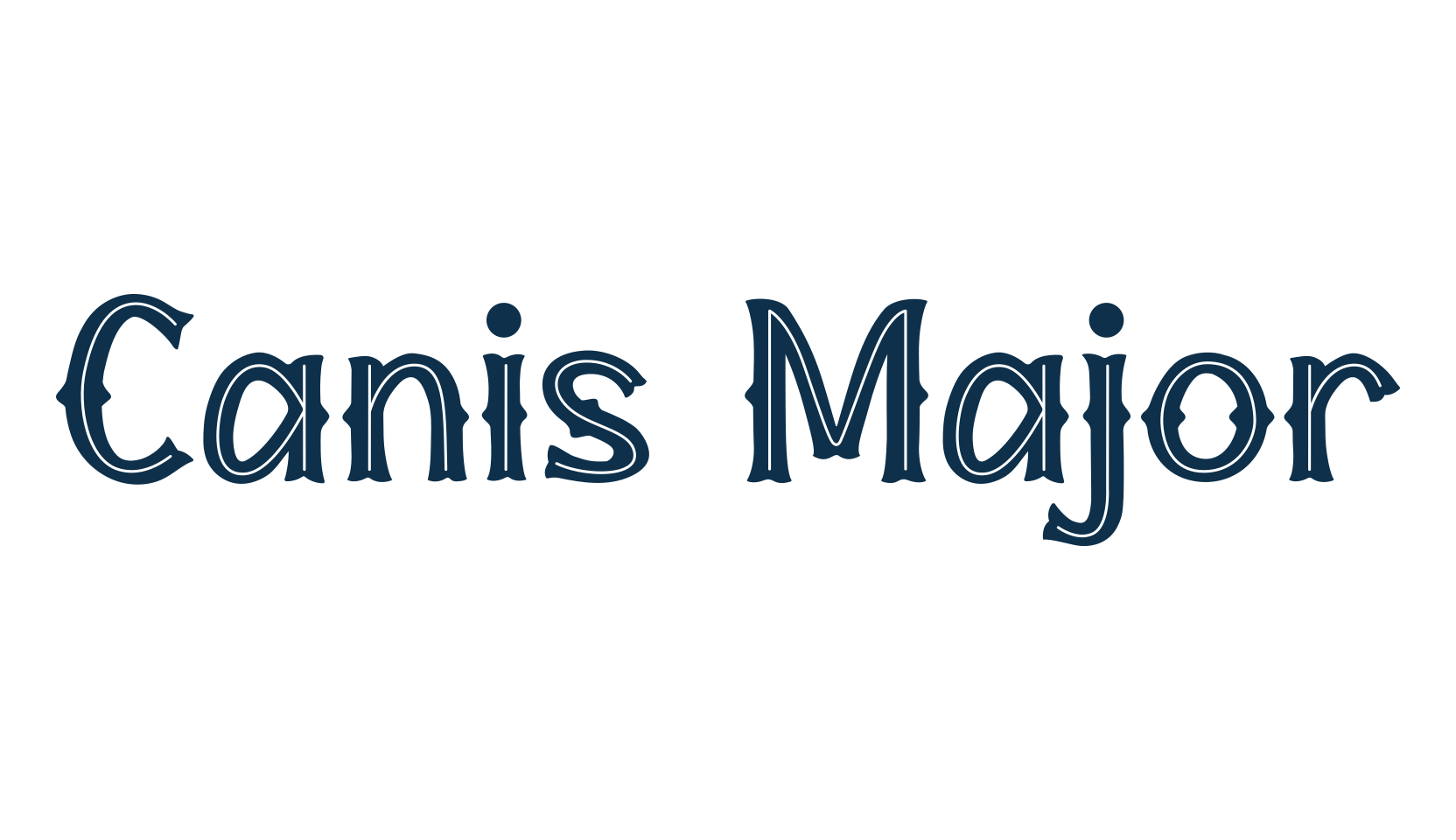 Canis Major, fancy retro decorative font preview