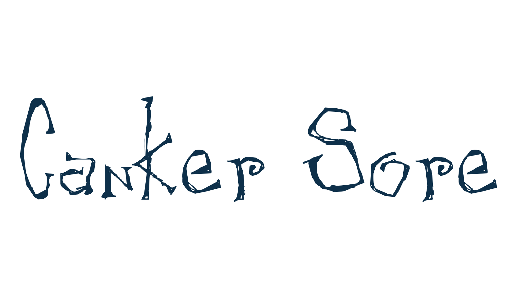 Canker Sore, curly font preview