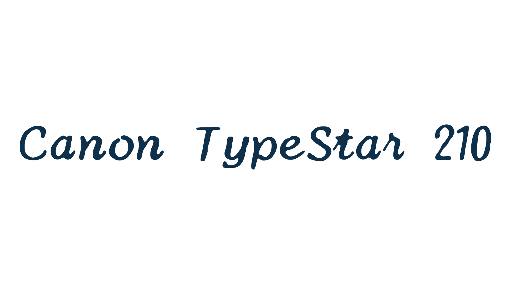 Canon TypeStar 210, typewriter font preview