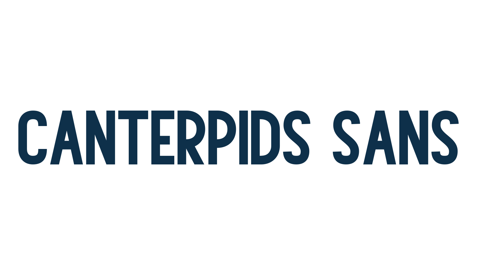 Canterpids Sans, basic sans serif font preview