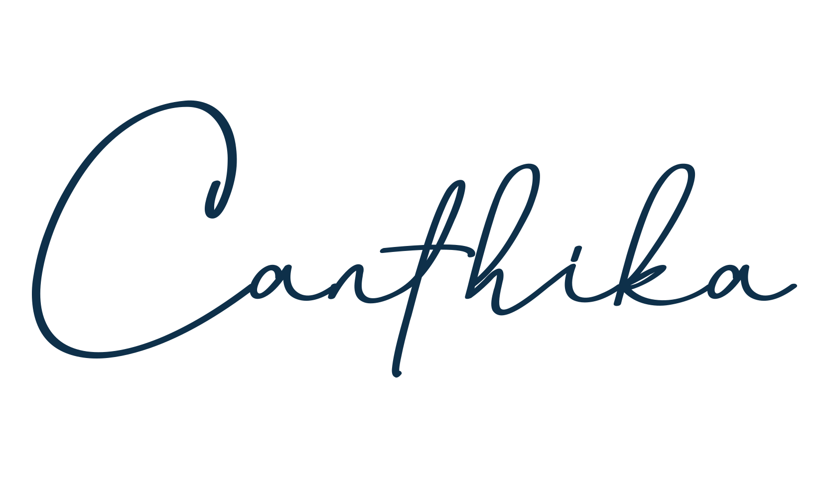 Canthika, script handwritten fancy decorative calligraphy font preview