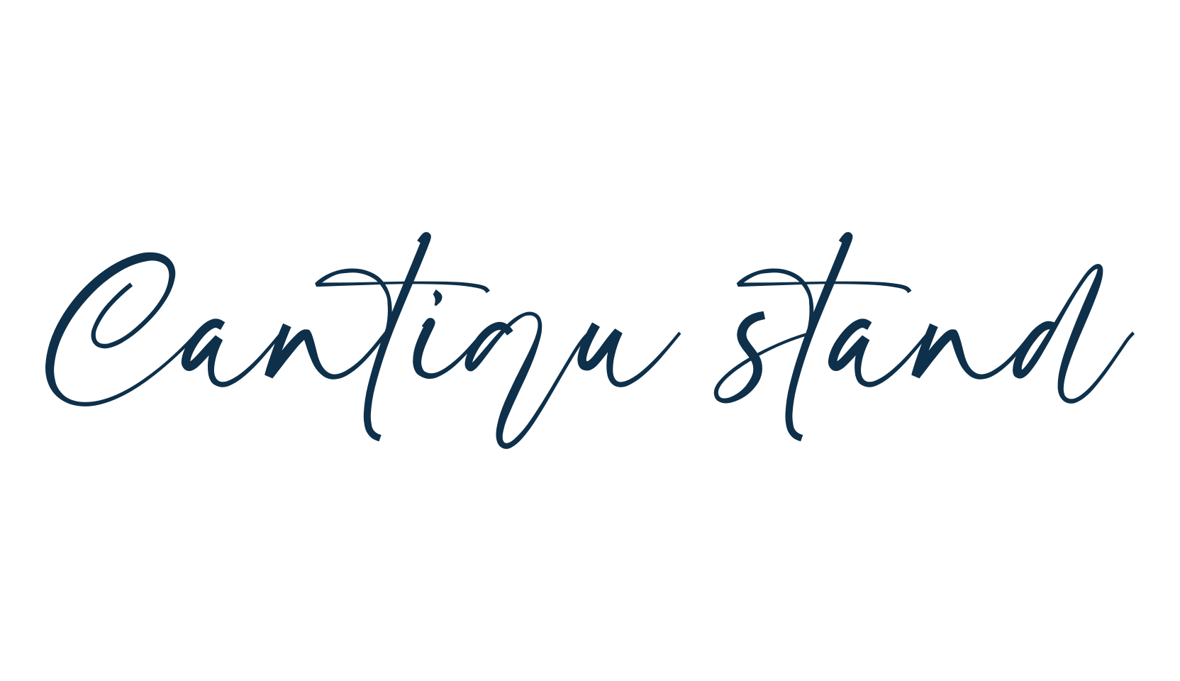 Cantiqu stand, handwriting font preview