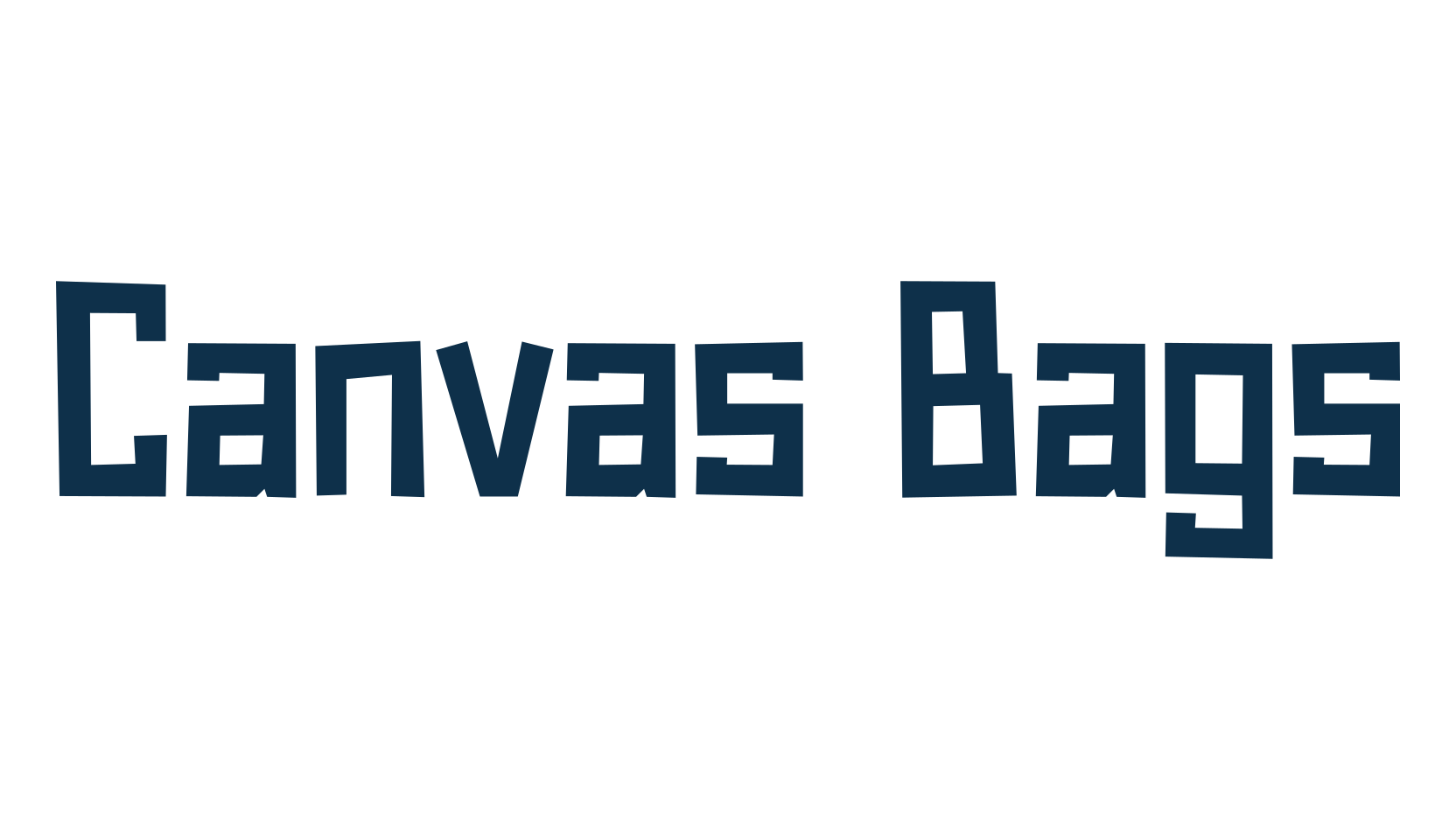 Canvas Bags, fancy cartoon decorative font preview