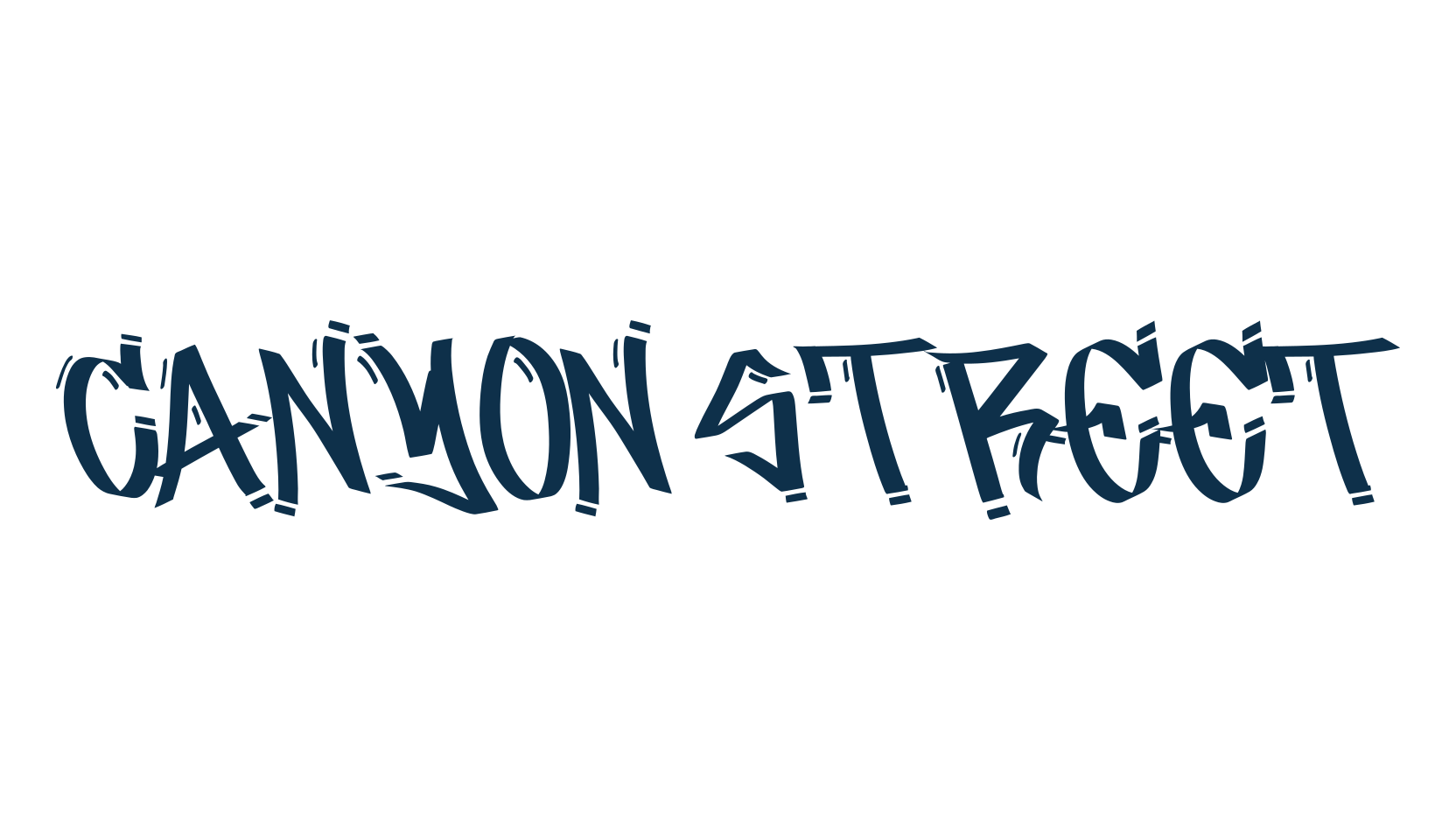 Canyon Street, graffiti font preview