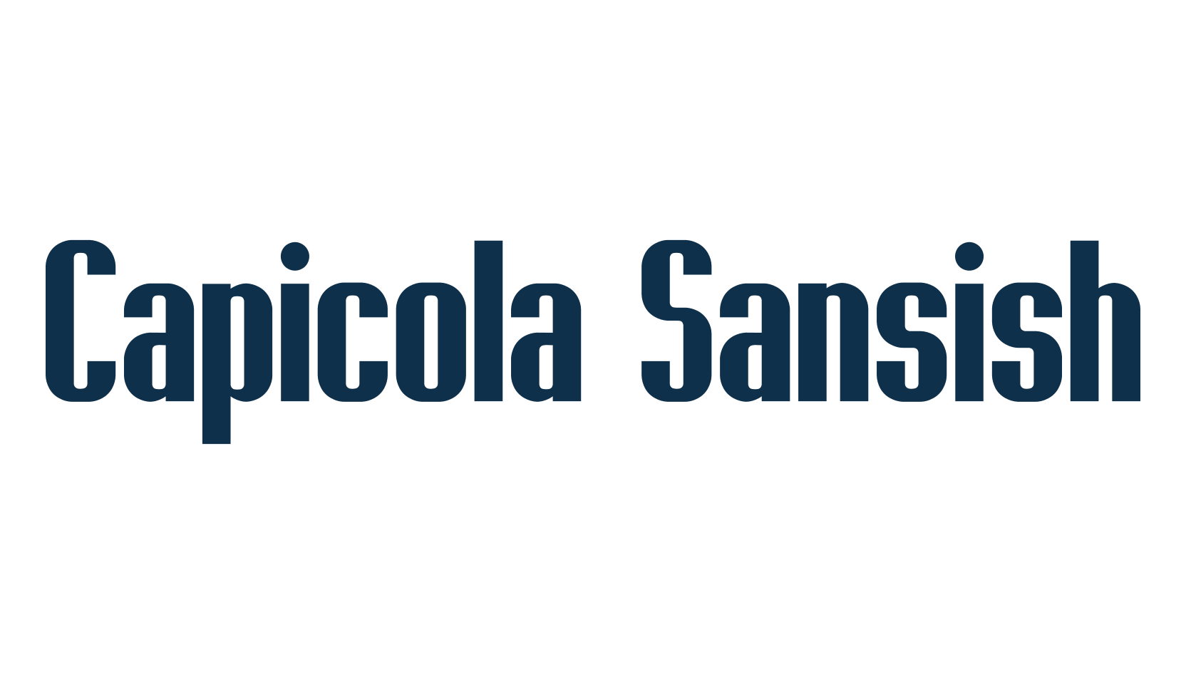 Capicola Sansish, basic sans serif font preview