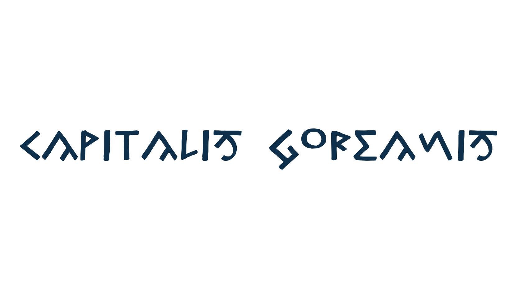 Capitalis Goreanis, foreign look roman, greek font preview