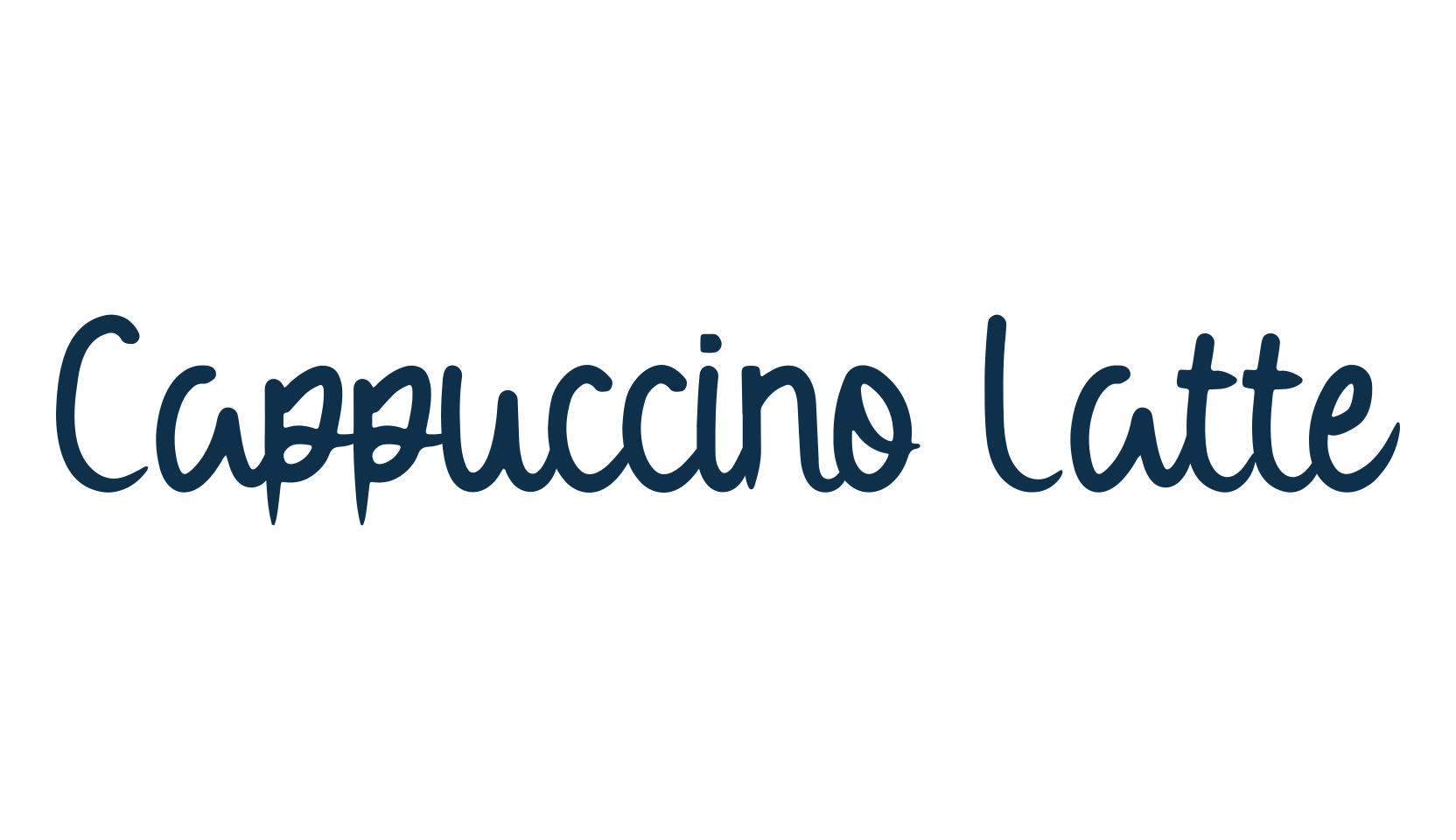Cappuccino Latte, script handwritten fancy decorative calligraphy font preview
