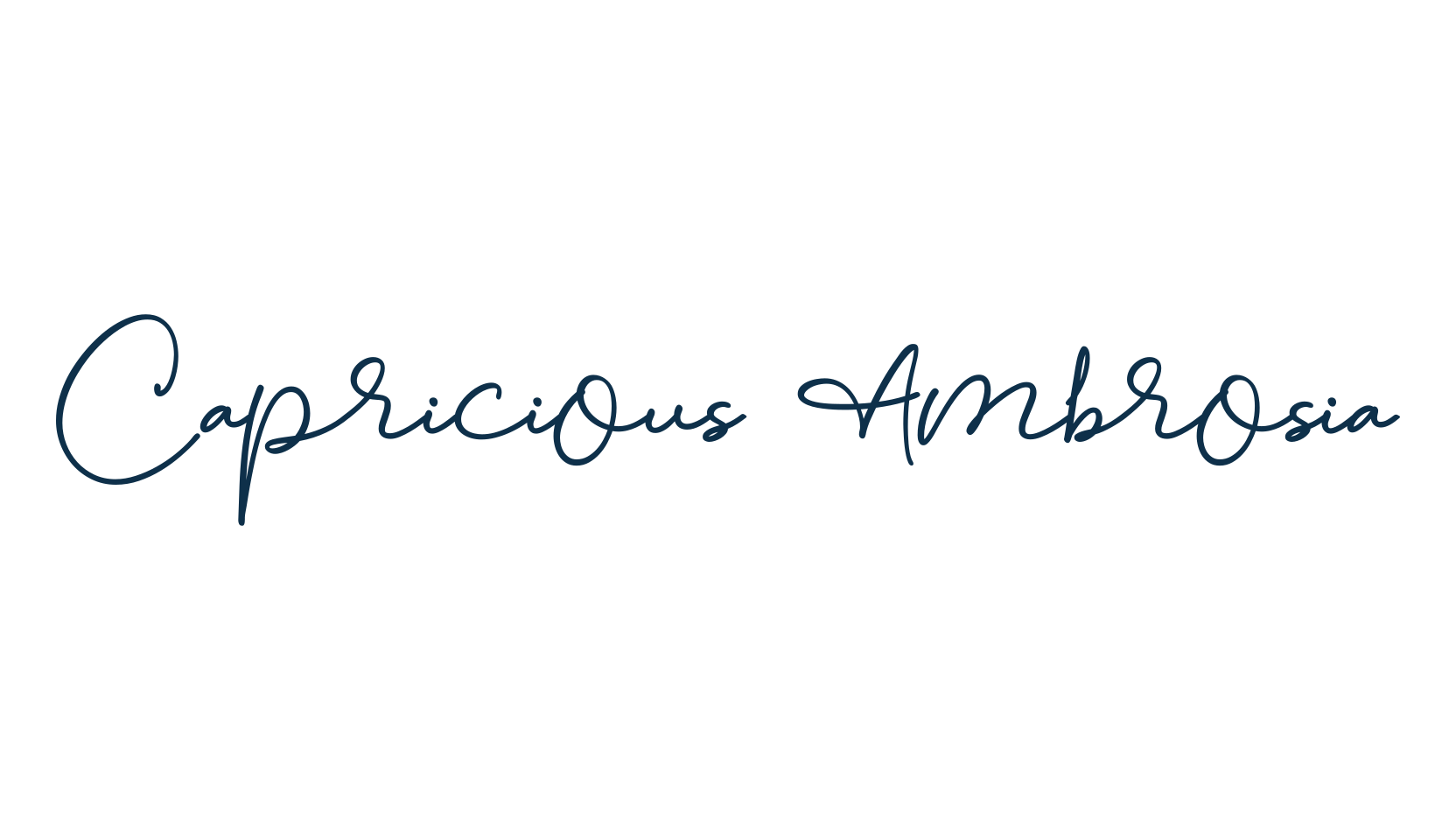 Capricious Ambrosia, handwriting font preview