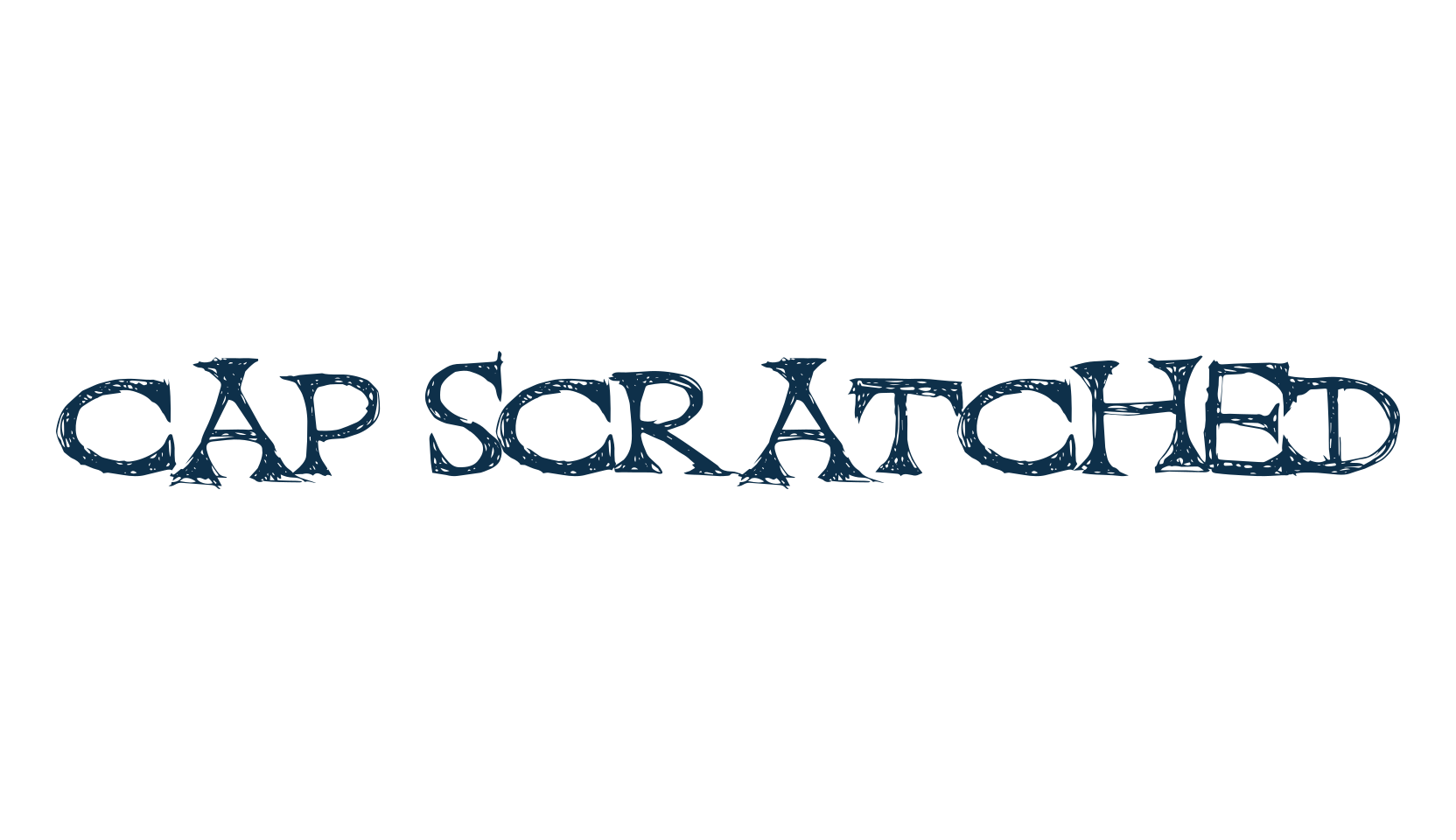 Cap Scratched, fancy various decorative font preview