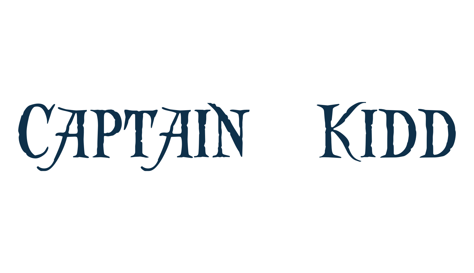 Captain Kidd, various font preview