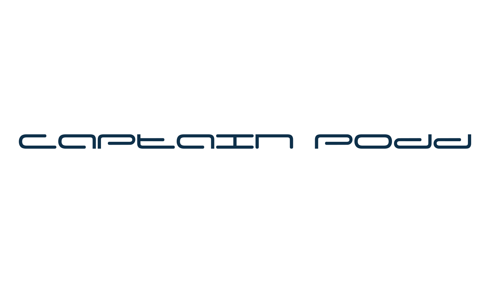 Captain Podd, sci-fi font preview