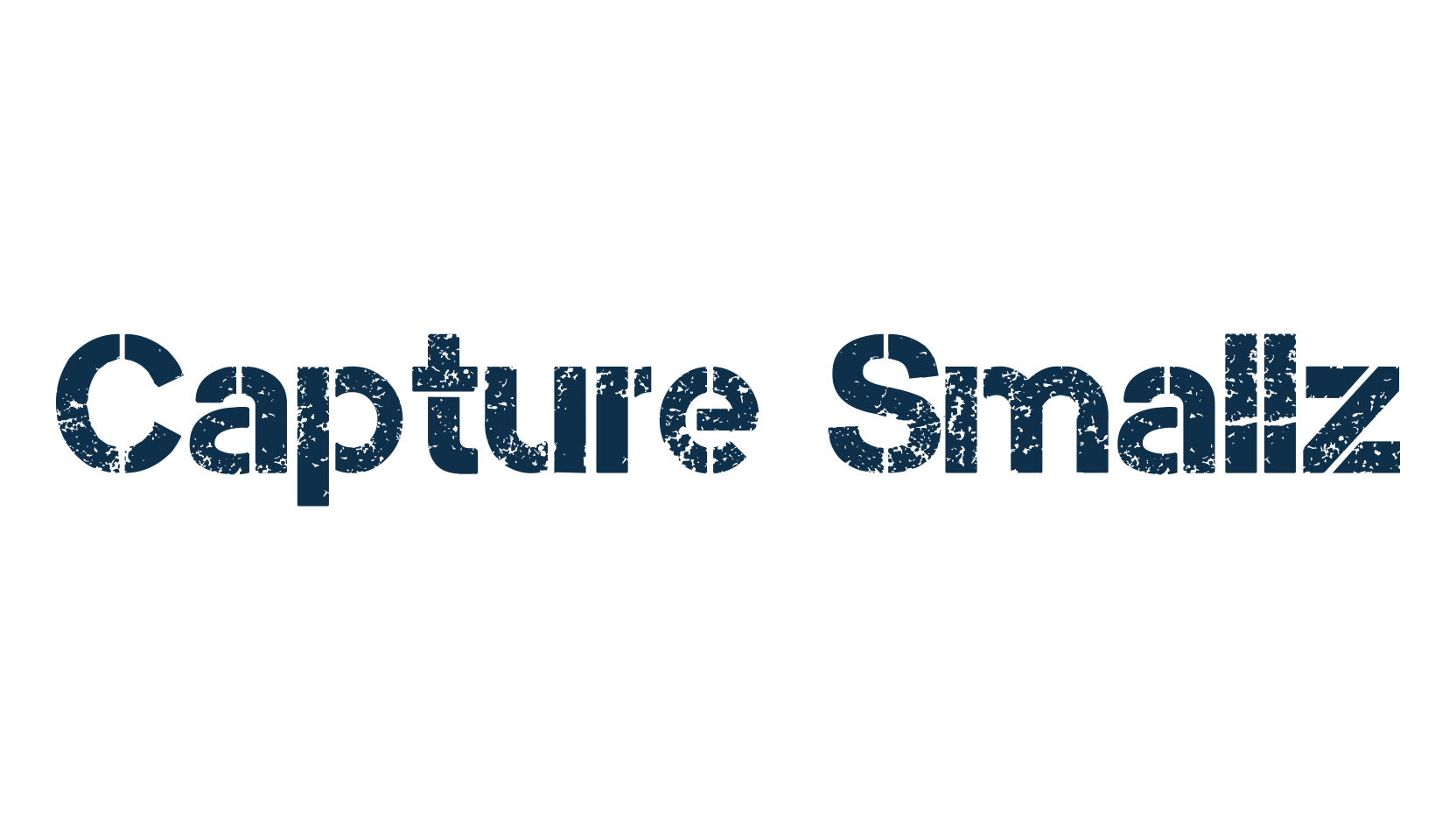 Capture Smallz, fancy stencil, army decorative font preview