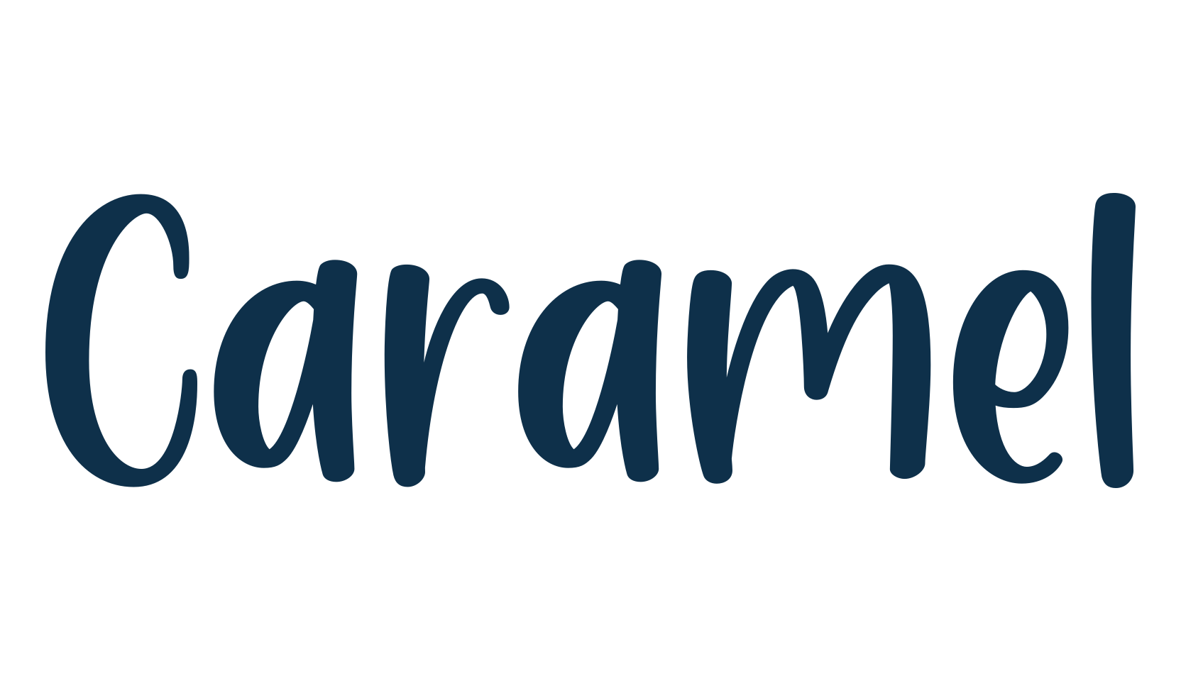 Caramel, handwriting font preview