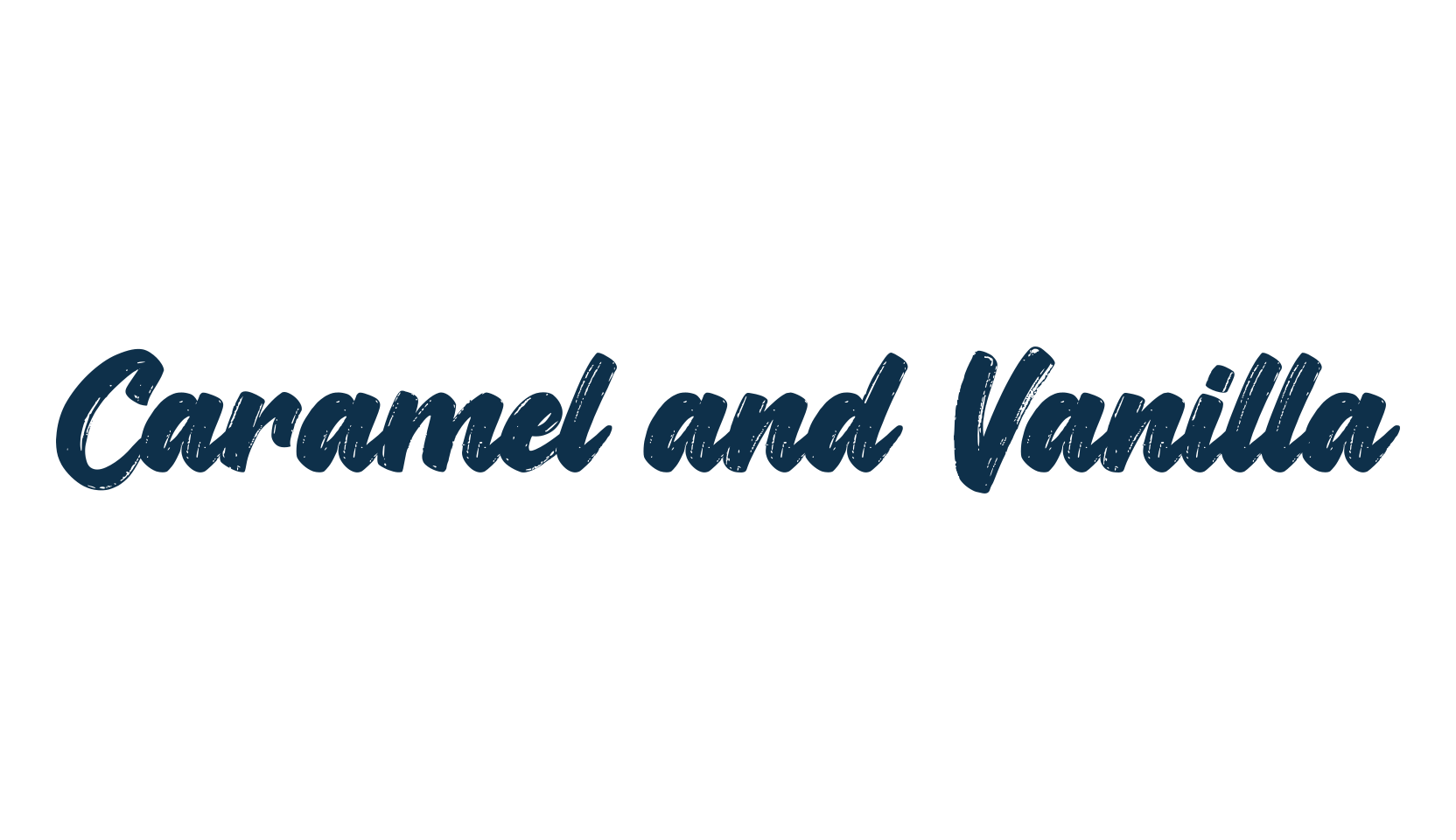 Caramel and Vanilla, script brush fancy decorative calligraphy font preview