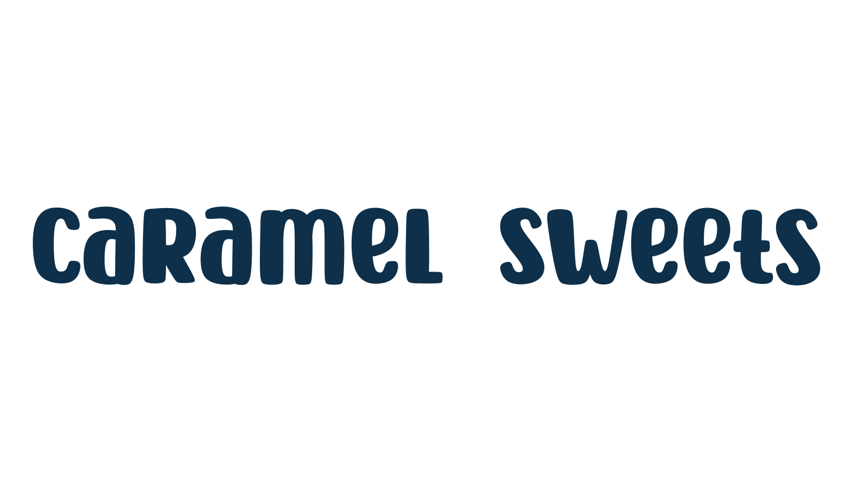 Caramel Sweets, cartoon font preview