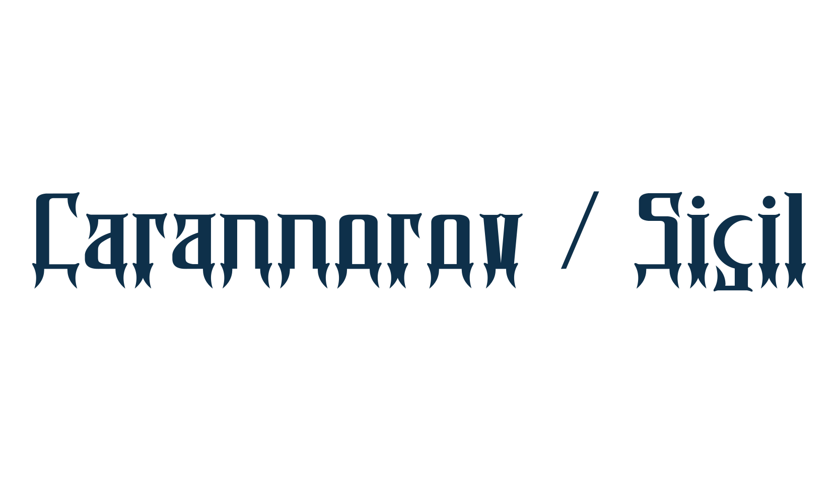 Carannorov / Sigil, russian font preview