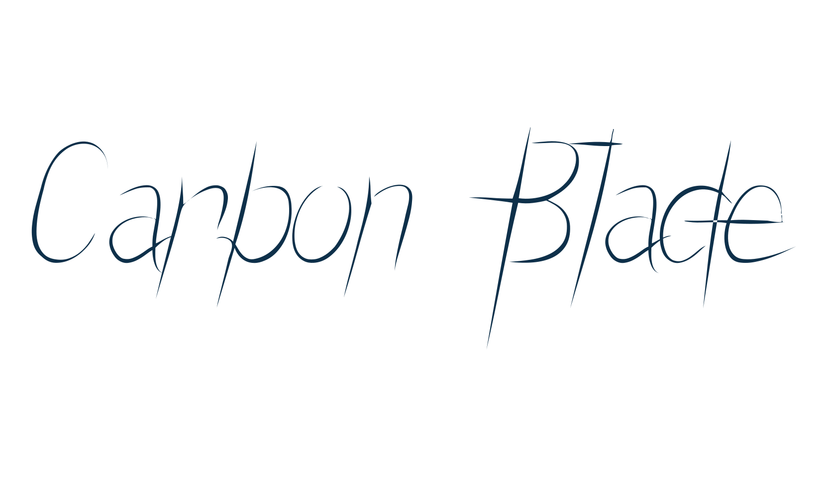 Carbon Blade, modern font preview