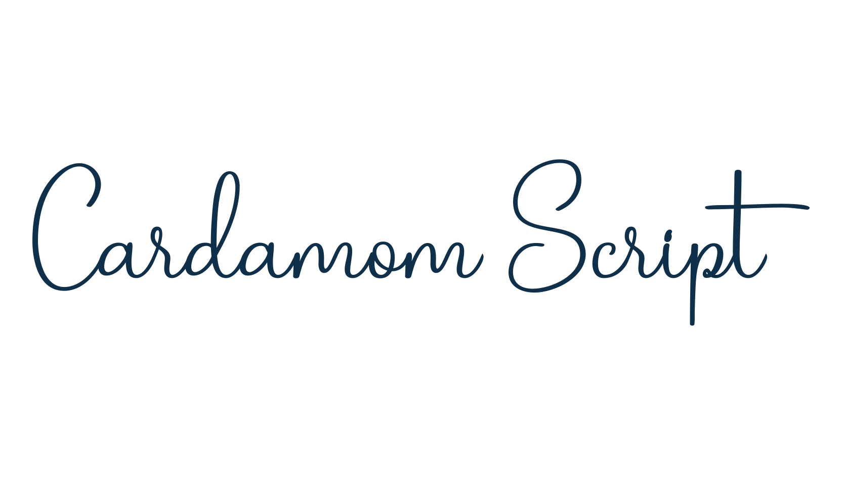 Cardamom Script, script handwritten fancy decorative calligraphy font preview