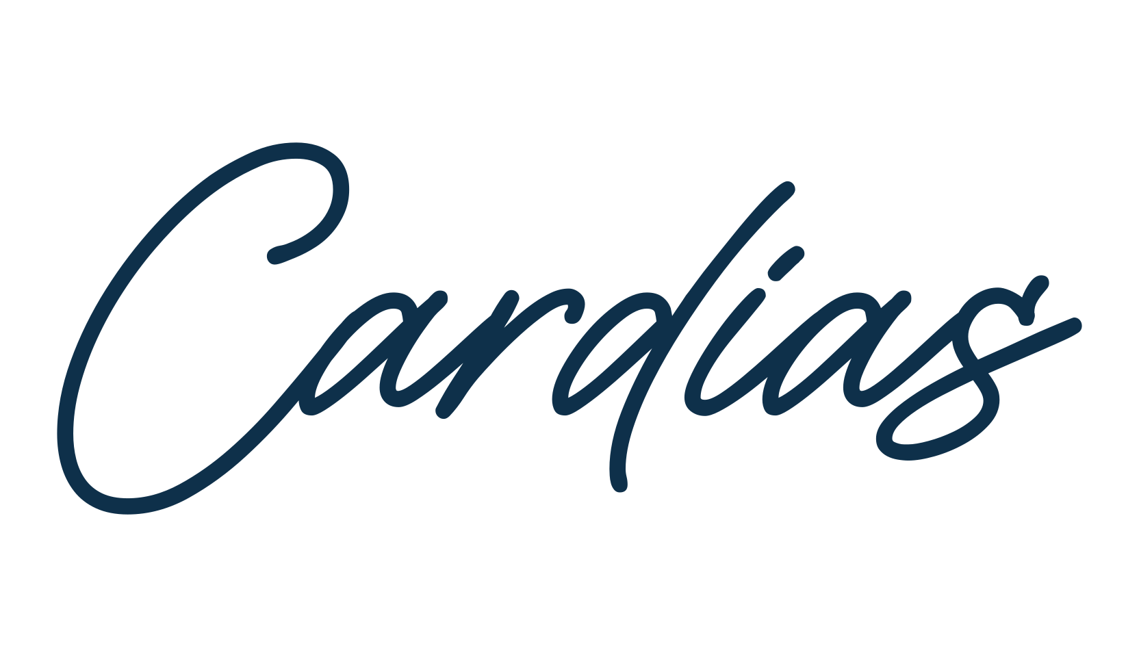 Cardias, handwriting font preview