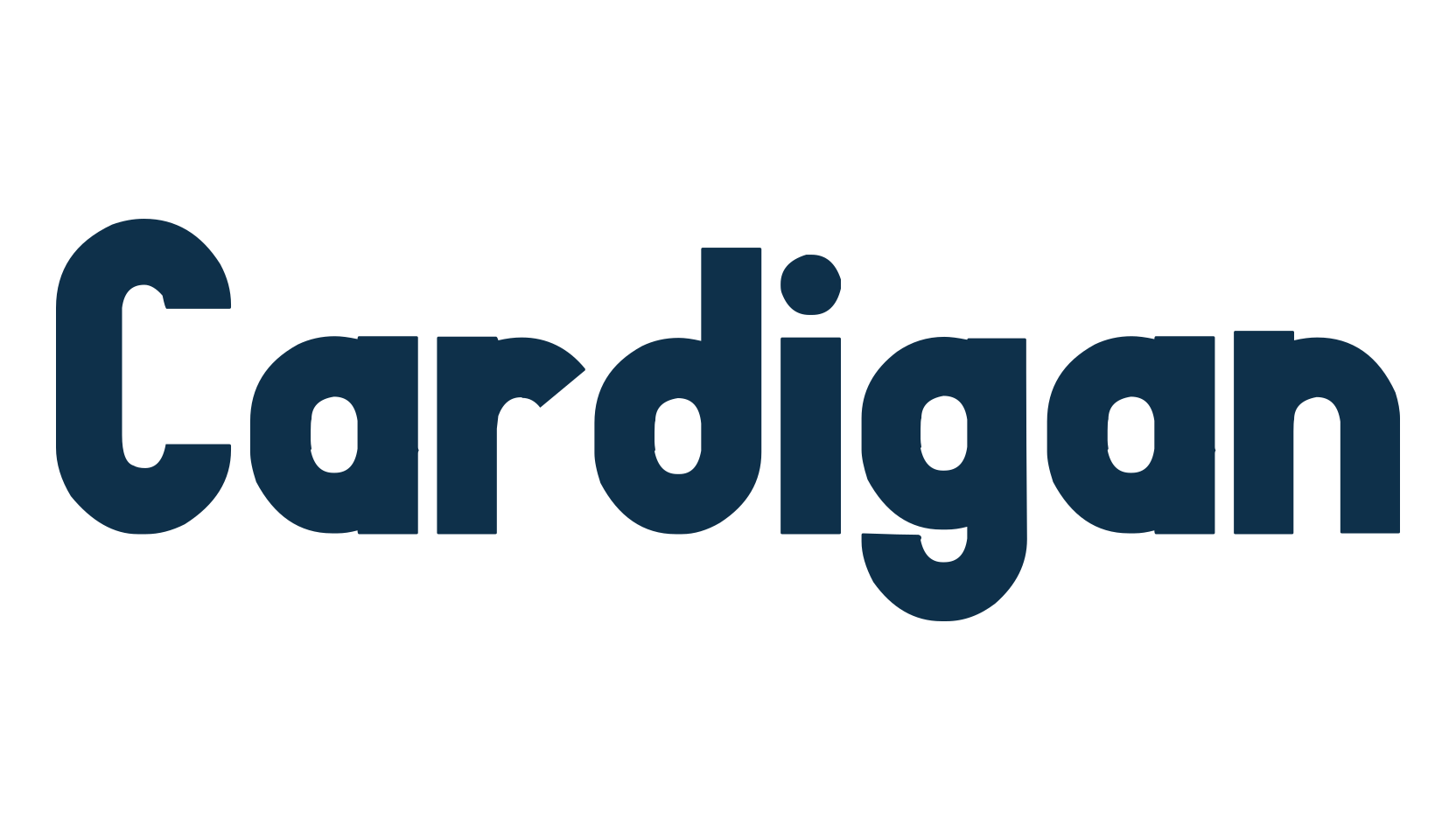 Cardigan, basic sans serif font preview