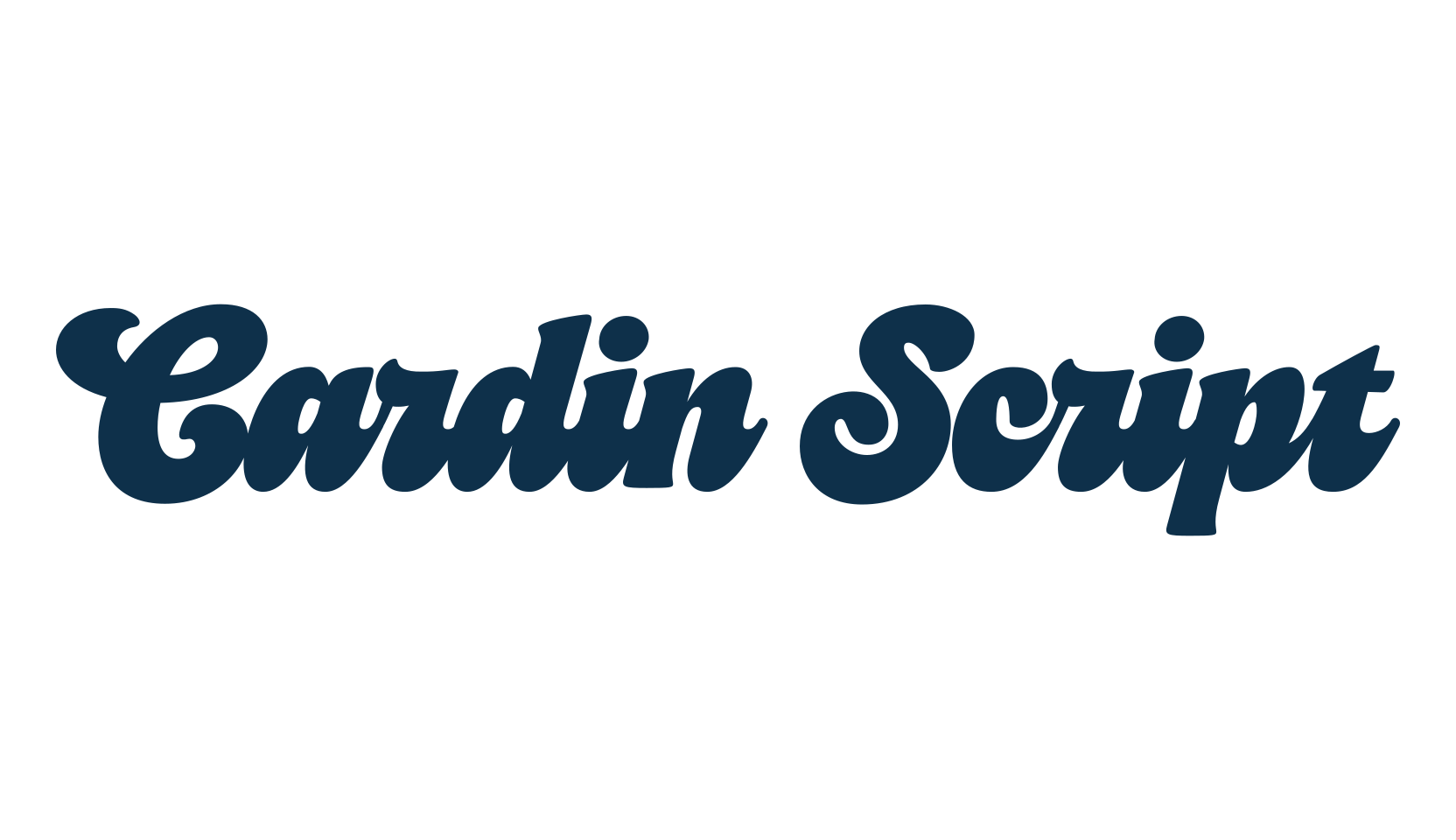Cardin Script, old school font preview