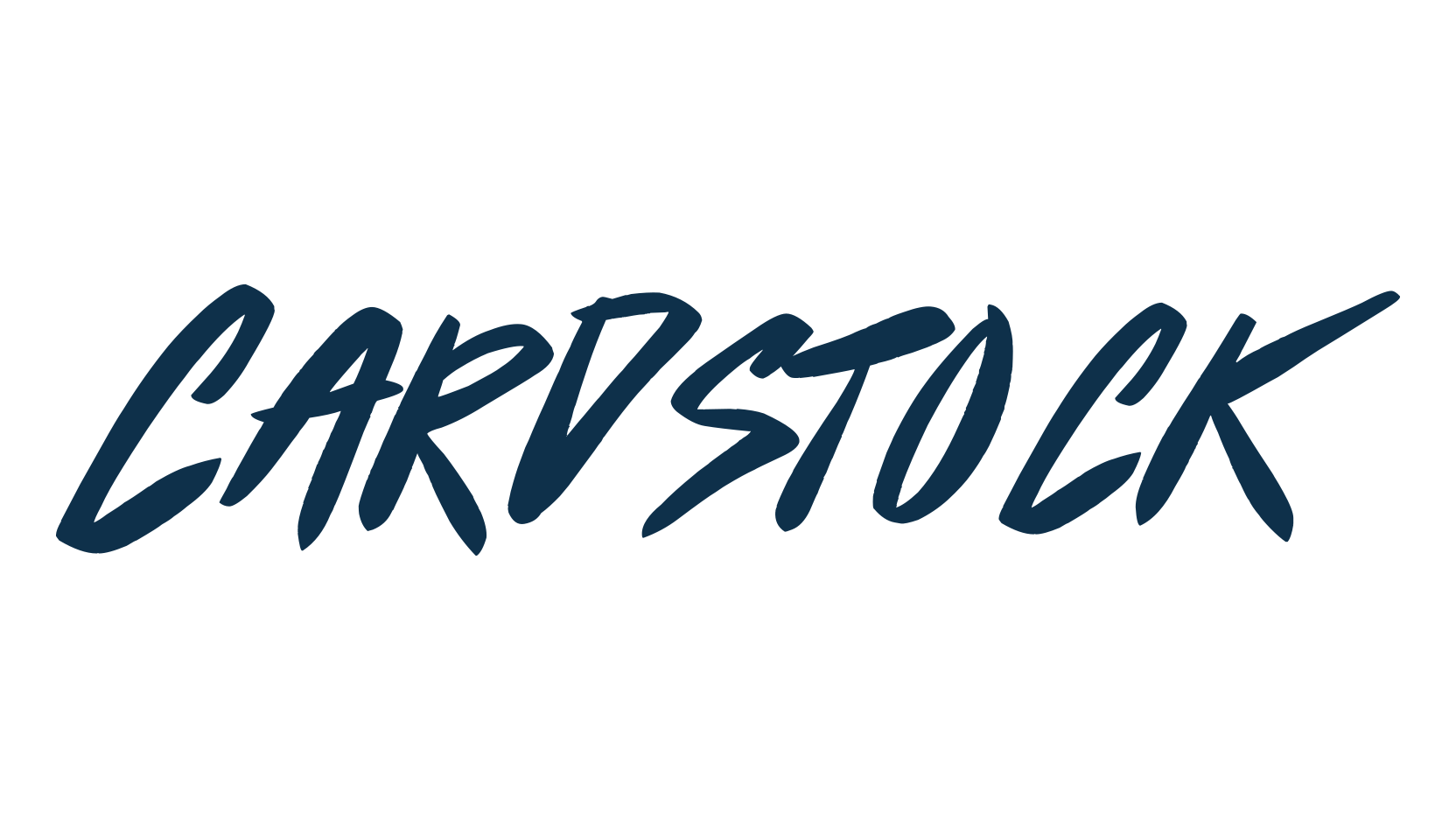 Cardstock, fancy decorative font preview