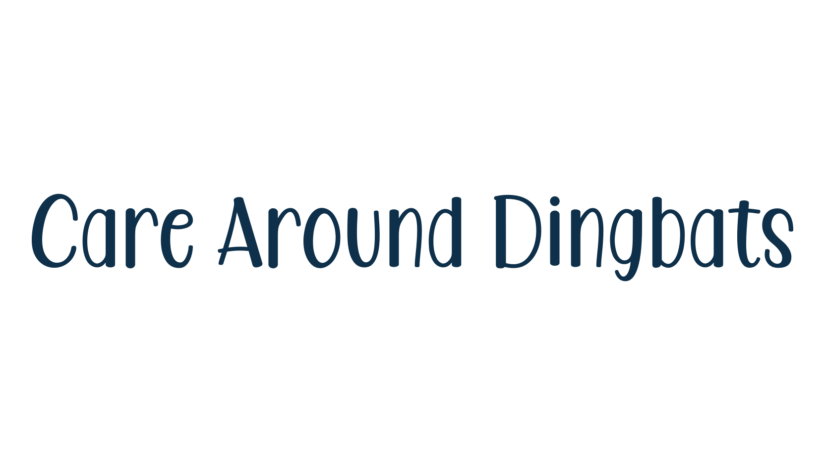 Care Around Dingbats, fancy decorative font preview