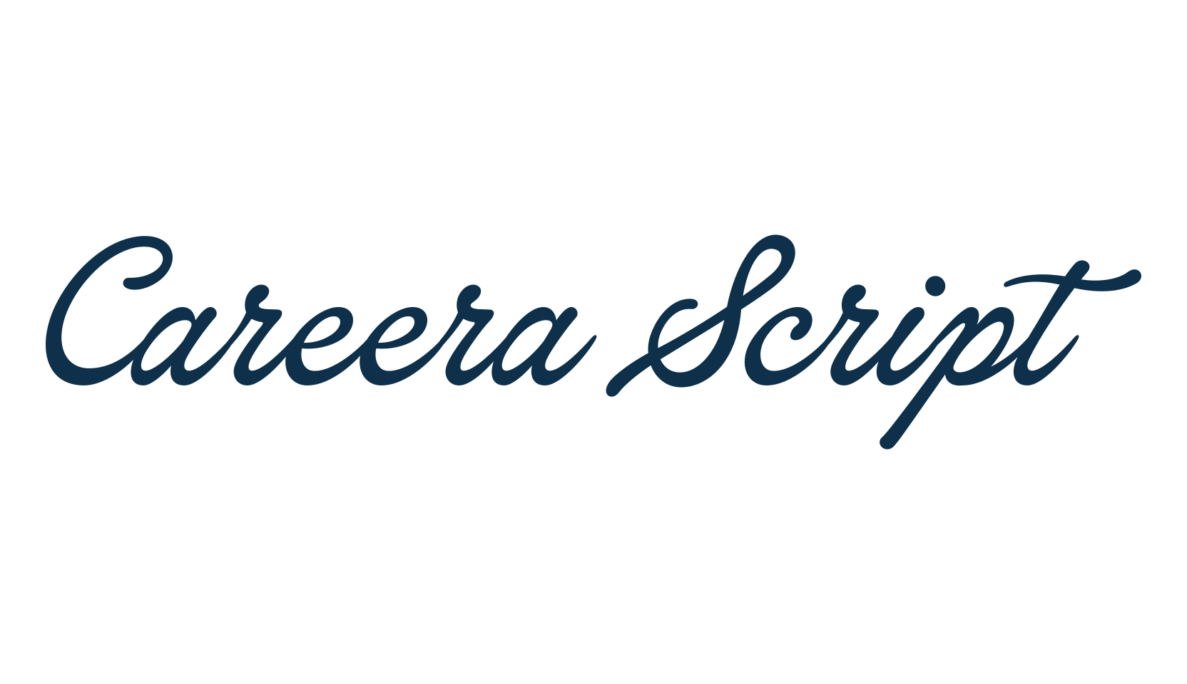 Careera Script, old school font preview