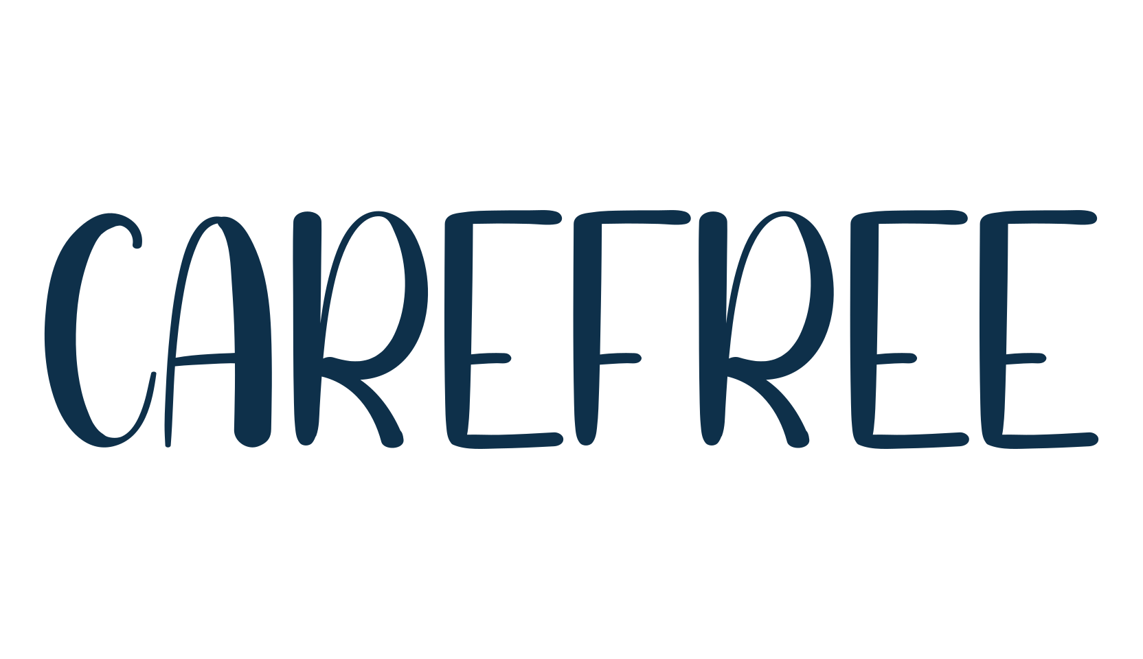 Carefree, various font preview
