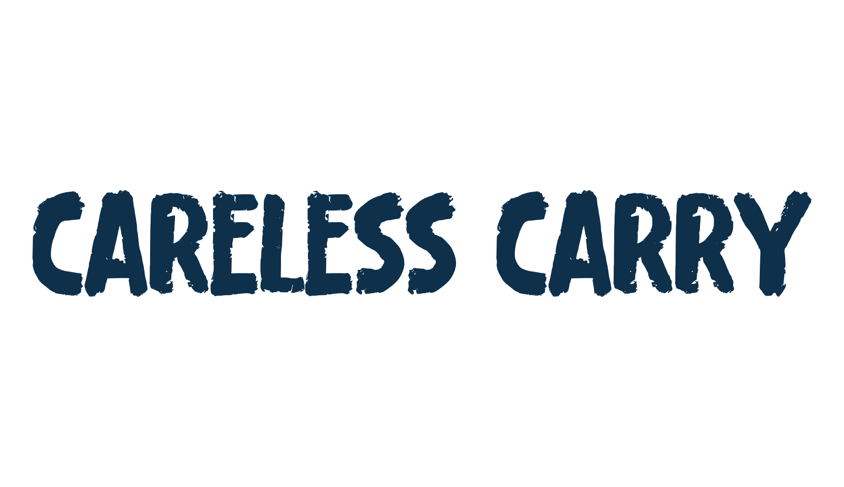 Careless Carry, brush font preview