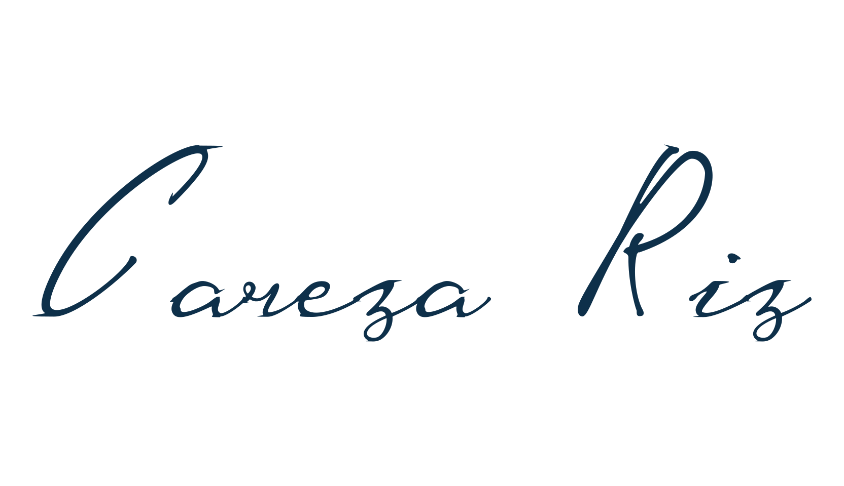 Careza Riz, handwriting font preview